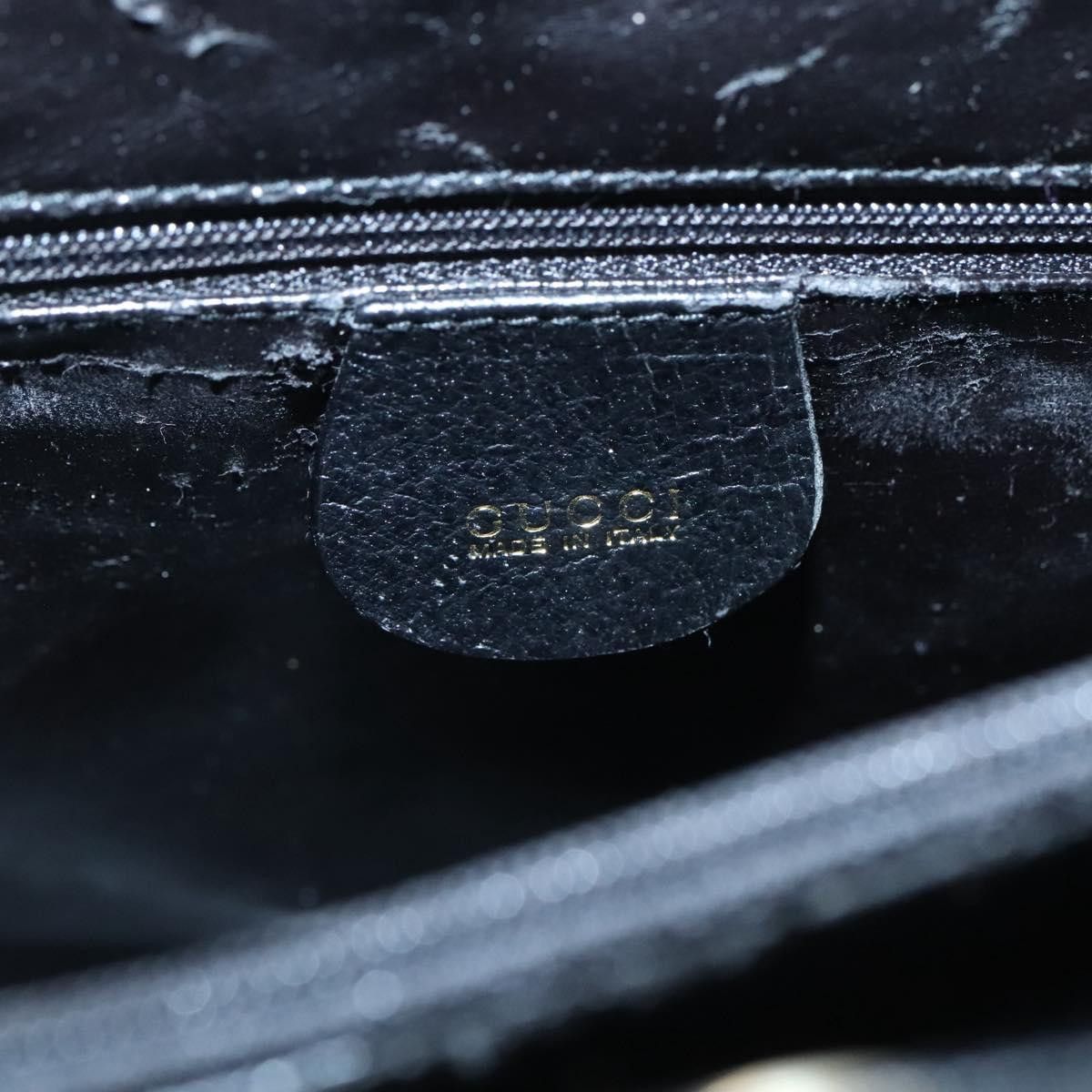 Gucci GUCCI Bamboo Hand Bag Leather Black Gold 002 1186 002 1186 Size ONE SIZE - 15 Thumbnail