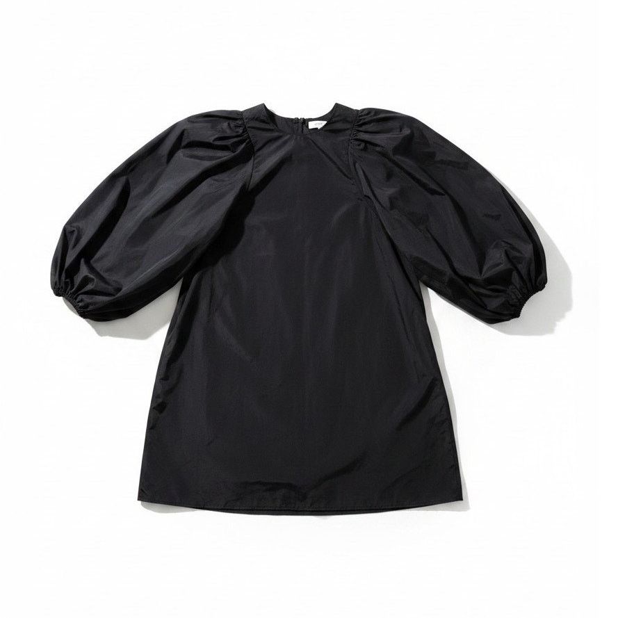 H&M H&M Black Balloon Sleeve Shift Mini Dress Size Small Size S / US 4 / IT 40 - 2 Thumbnail