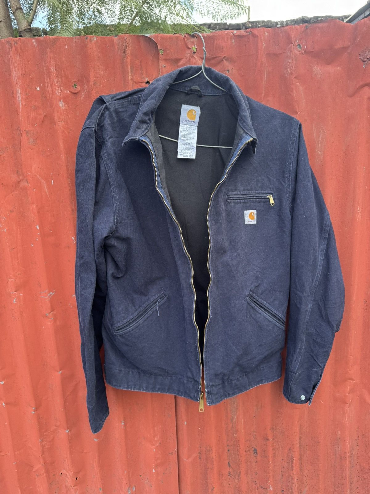 Carhartt Vintage Carhartt detroit blue unlined EJ196MDT Medium Jacket Size US M / EU 48-50 / 2 - 2 Thumbnail