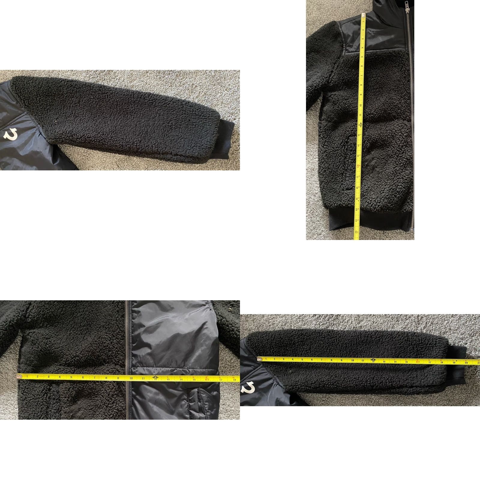 True Religion True Religion Women’s Jacket Size M Black Sherpa Hooded Designer Size M / US 6-8 / IT 42-44 - 9 Thumbnail
