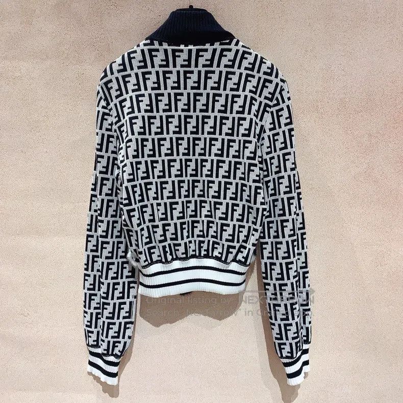 Other Fendi Patchwork Logo Embroidered Collar Long Sleeve Jacket Size XXS / US 00 / IT 34 - 2 Thumbnail