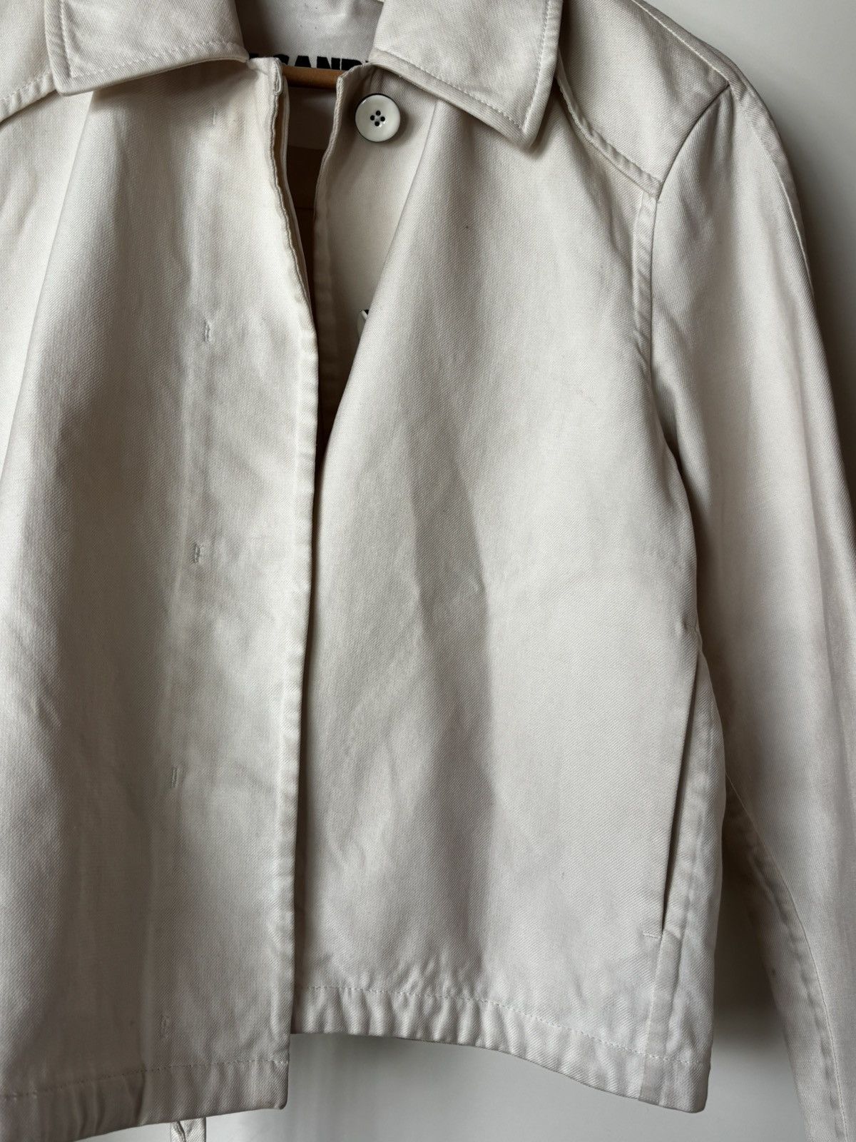 Jil Sander Jil Sander cropped Blouson Jacke – Off-White/Creme – 32 xs Size XXS / US 00 / IT 34 - 4 Thumbnail