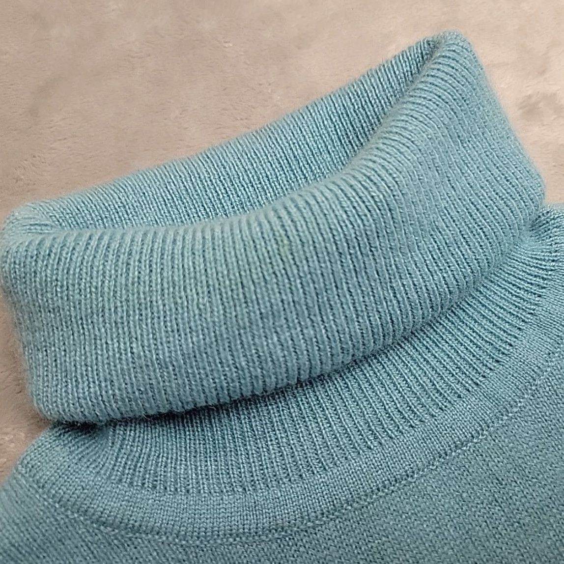 Vintage Garnet Hill Sweater Womens Small Blue 100% Cashmere Turtleneck Retro Classic Size S / US 4 / IT 40 - 4 Thumbnail