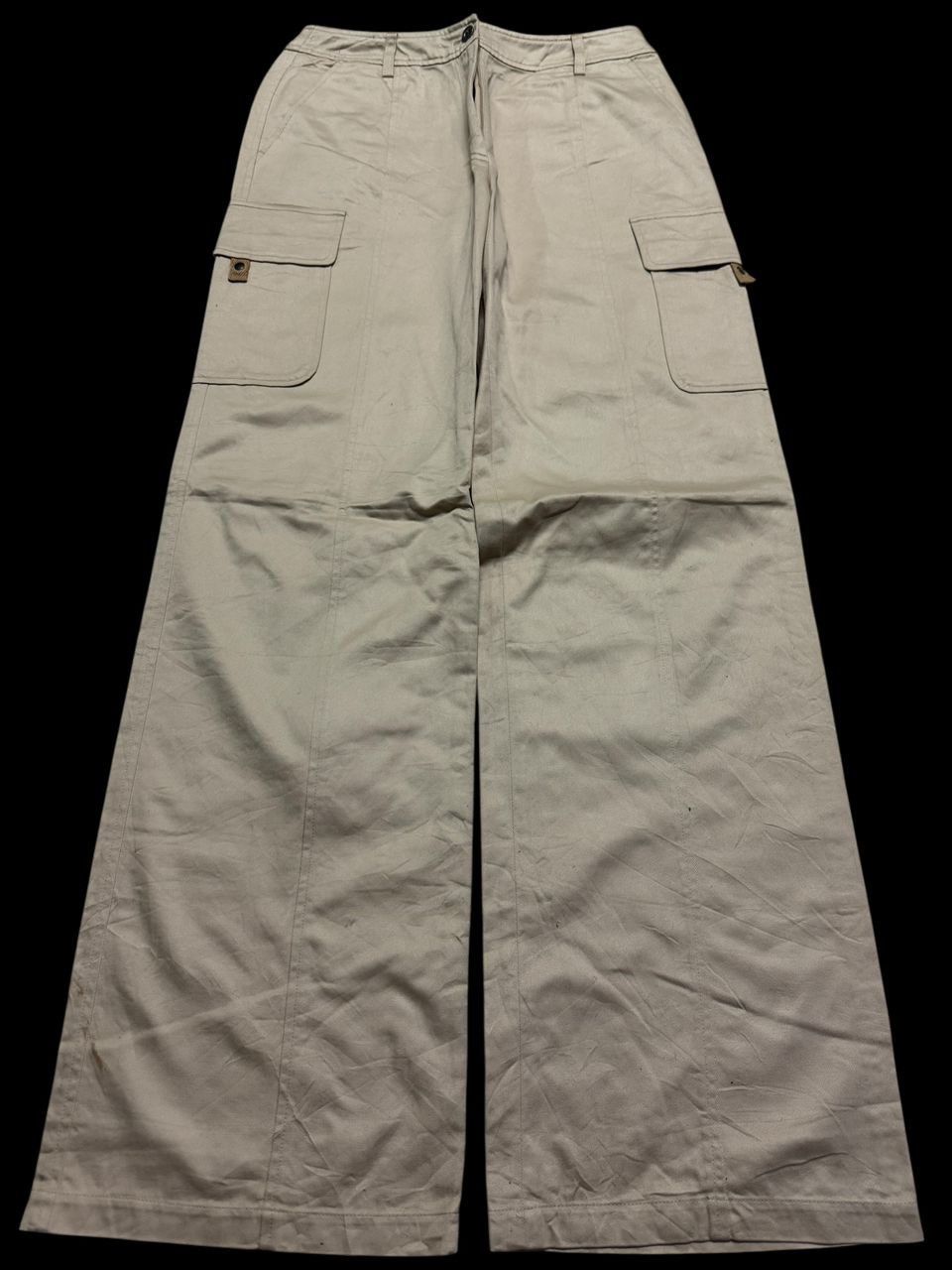 Japanese Brand 💥Insane Baggy Flare💥Japanese Designer Hiroko Cargo Pants Size US 27 - 2 Thumbnail