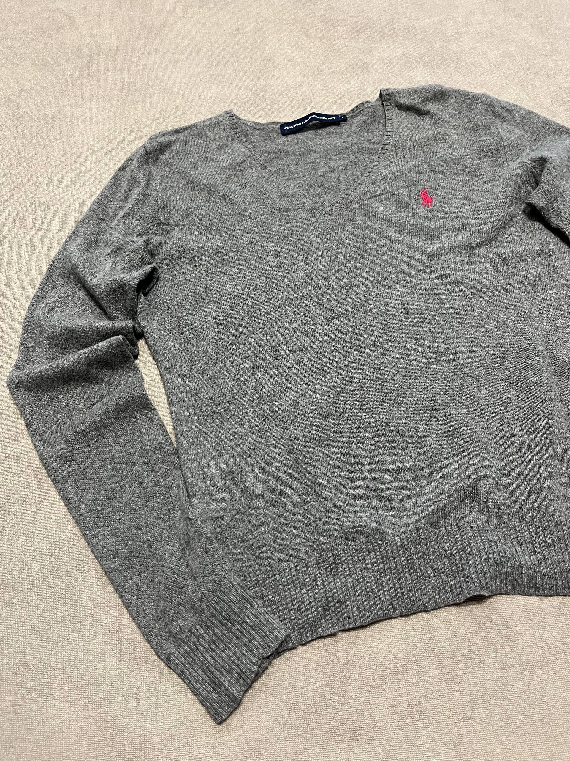 Polo Ralph Lauren Polo Ralph Lauren V - Neck Cable Knit Wool Sweater Women`s Size L / US 10 / IT 46 - 5 Thumbnail