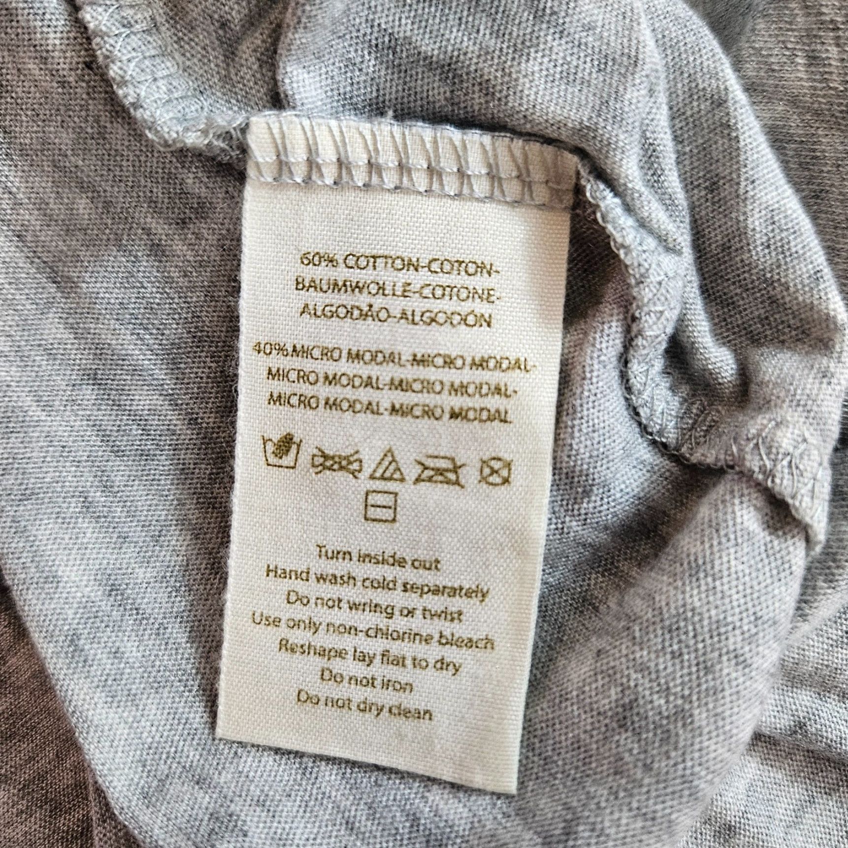 Vintage We The Free Womens Swing Top Medium Gray 3/4 Sleeve Cotton Blend Shirt Womens Size M / US 6-8 / IT 42-44 - 5 Thumbnail