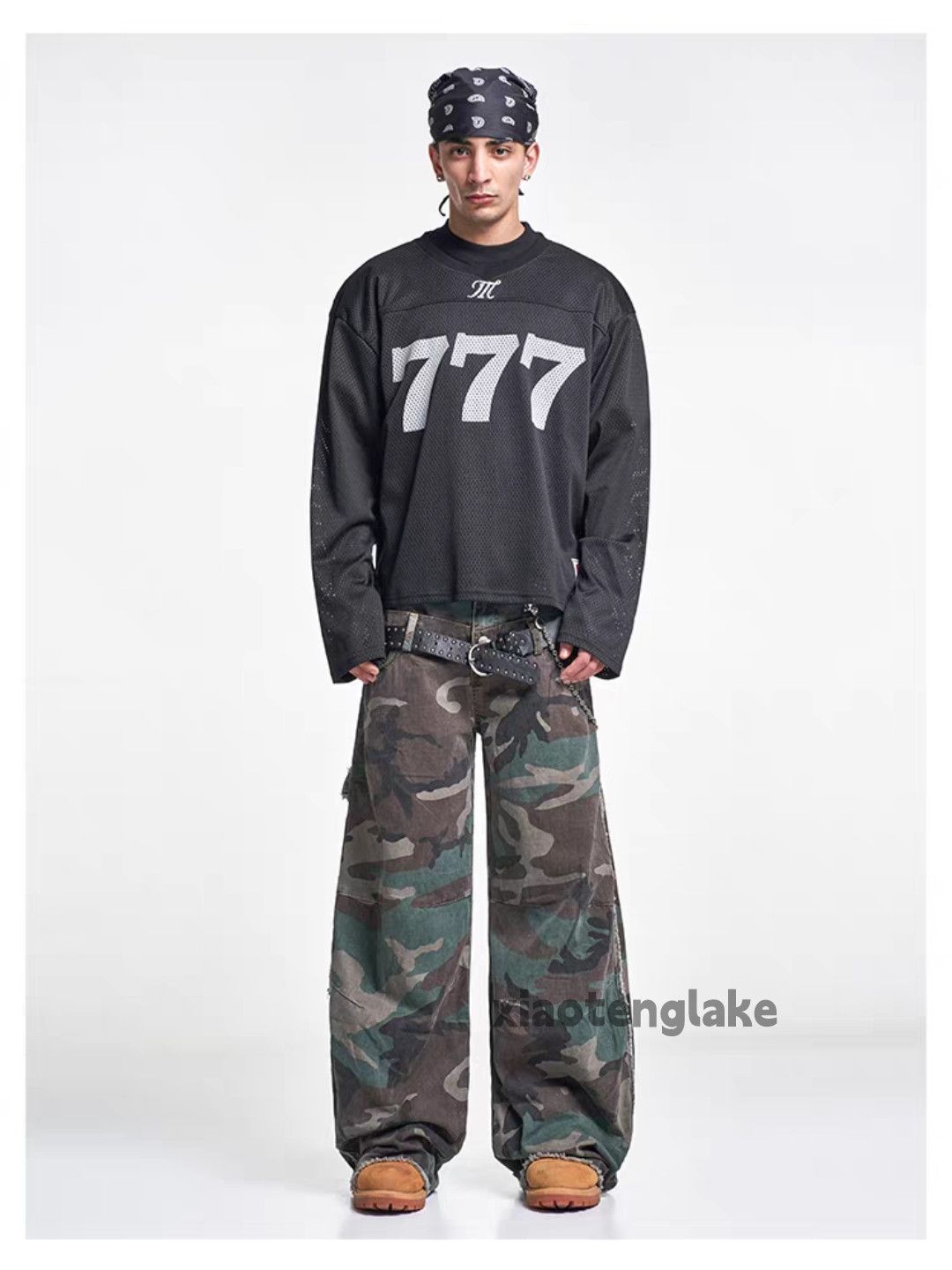 Vintage Double waist loose baggy skate hiphop cargo pants Size US 34 / EU 50 - 3 Thumbnail