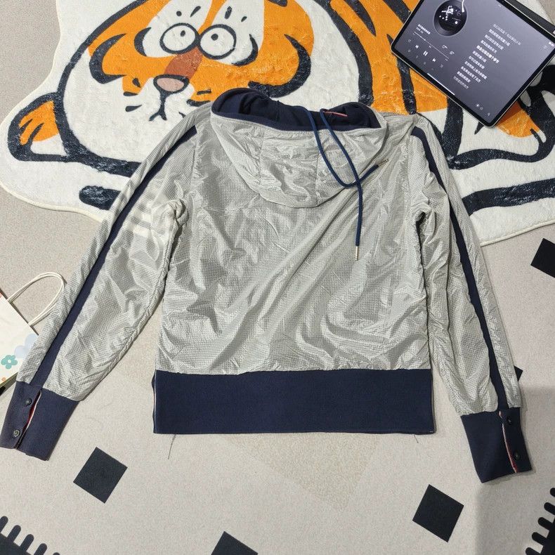 Thom Browne Thom Browne Gray hooded jacket Size US S / EU 44-46 / 1 - 2 Thumbnail