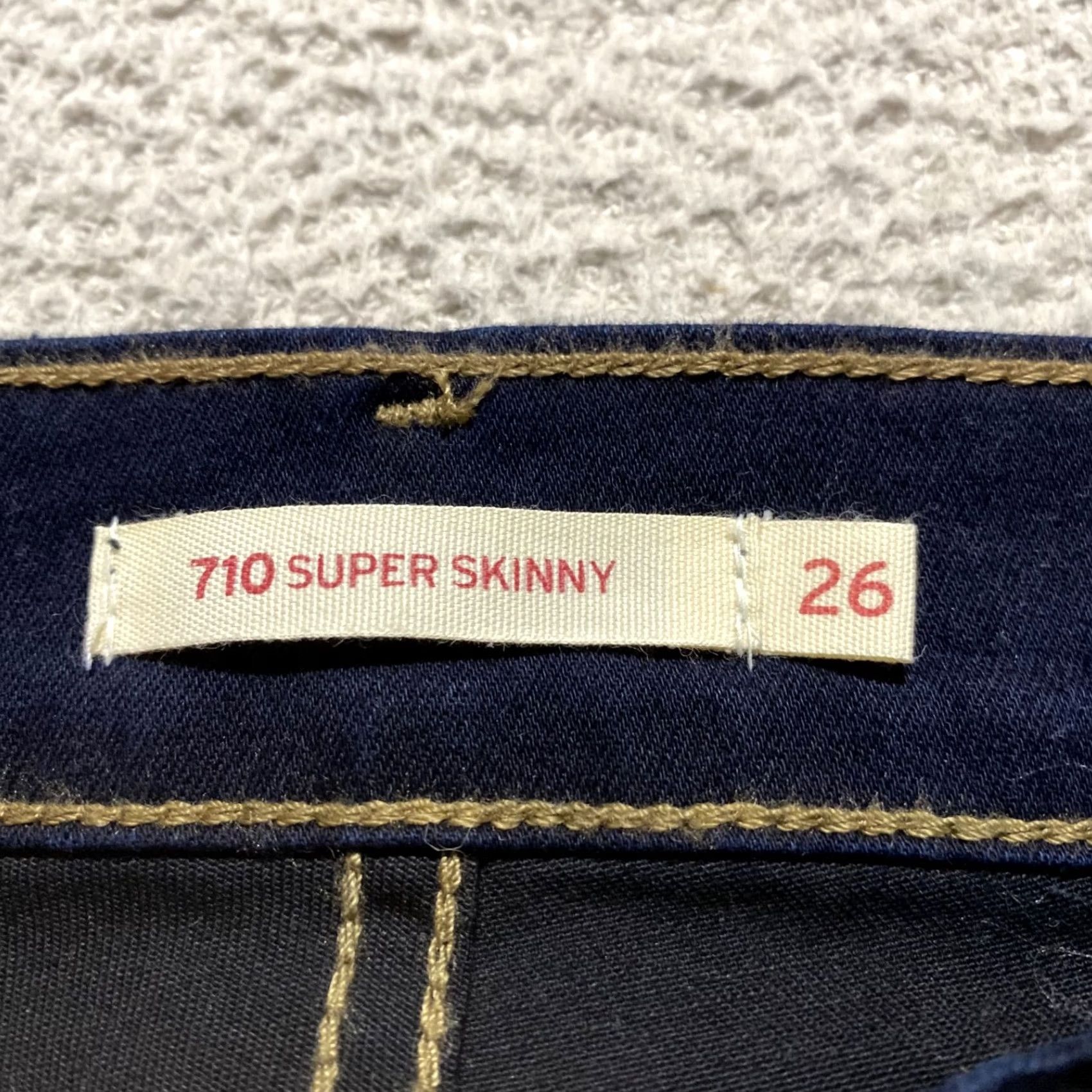 Levi's Levi's 710 Jeans Womens 26 Blue Denim Dark Wash Mid Rise Skinny City 710 Womens Jeans Men? Size 26" / US 2 / IT 38 - 3 Thumbnail