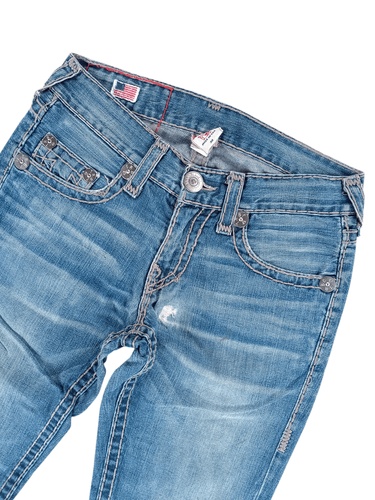 True Religion Bobby Super T Distressed Jeans