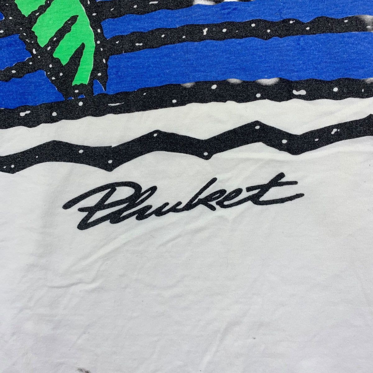 Vintage Vintage PHUKET THAILAND BEACH Hand Print Tee Shirt Top Size L / US 10 / IT 46 - 7 Thumbnail