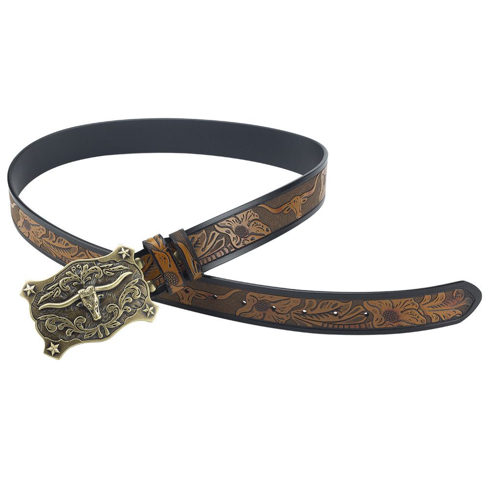Designer Retro Vintage Belt Riveted Belts Menswear Accessories Size ONE SIZE - 4 Thumbnail