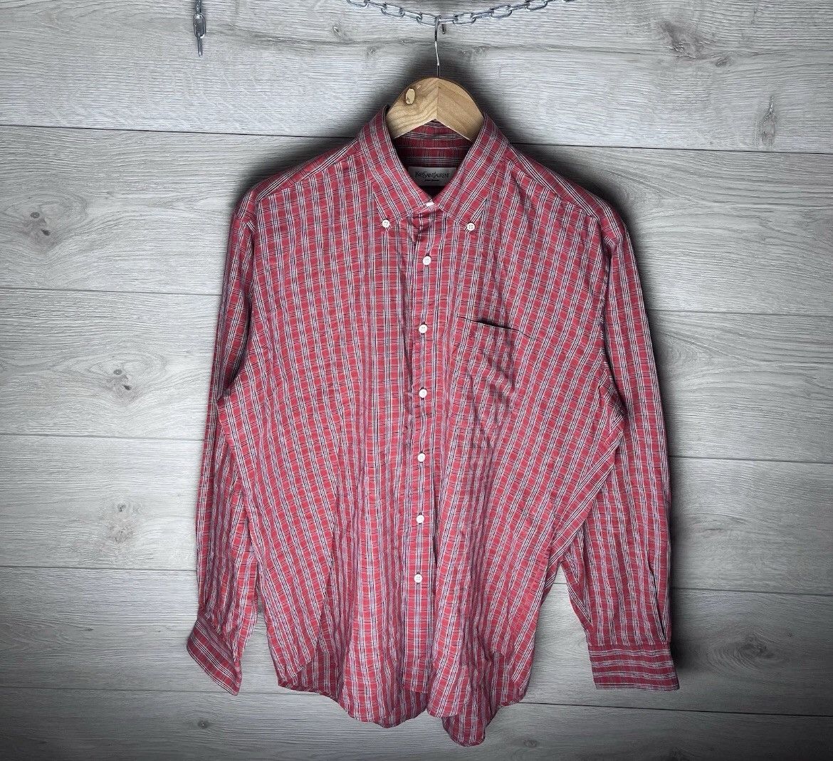 Other Vintage Men's button down shirt YSL cotton 100% size L Size US L / EU 52-54 / 3 - 1 Thumbnail