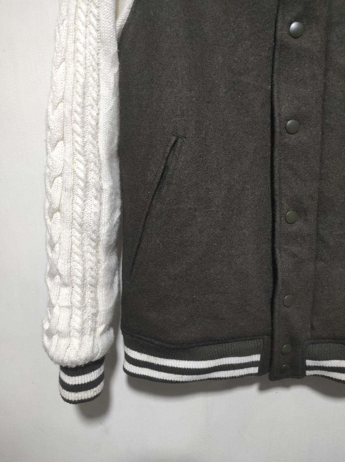 Japanese Brand Inherit wall mix knit zip fur hoodie jacket LGB style Size US M / EU 48-50 / 2 - 4 Thumbnail