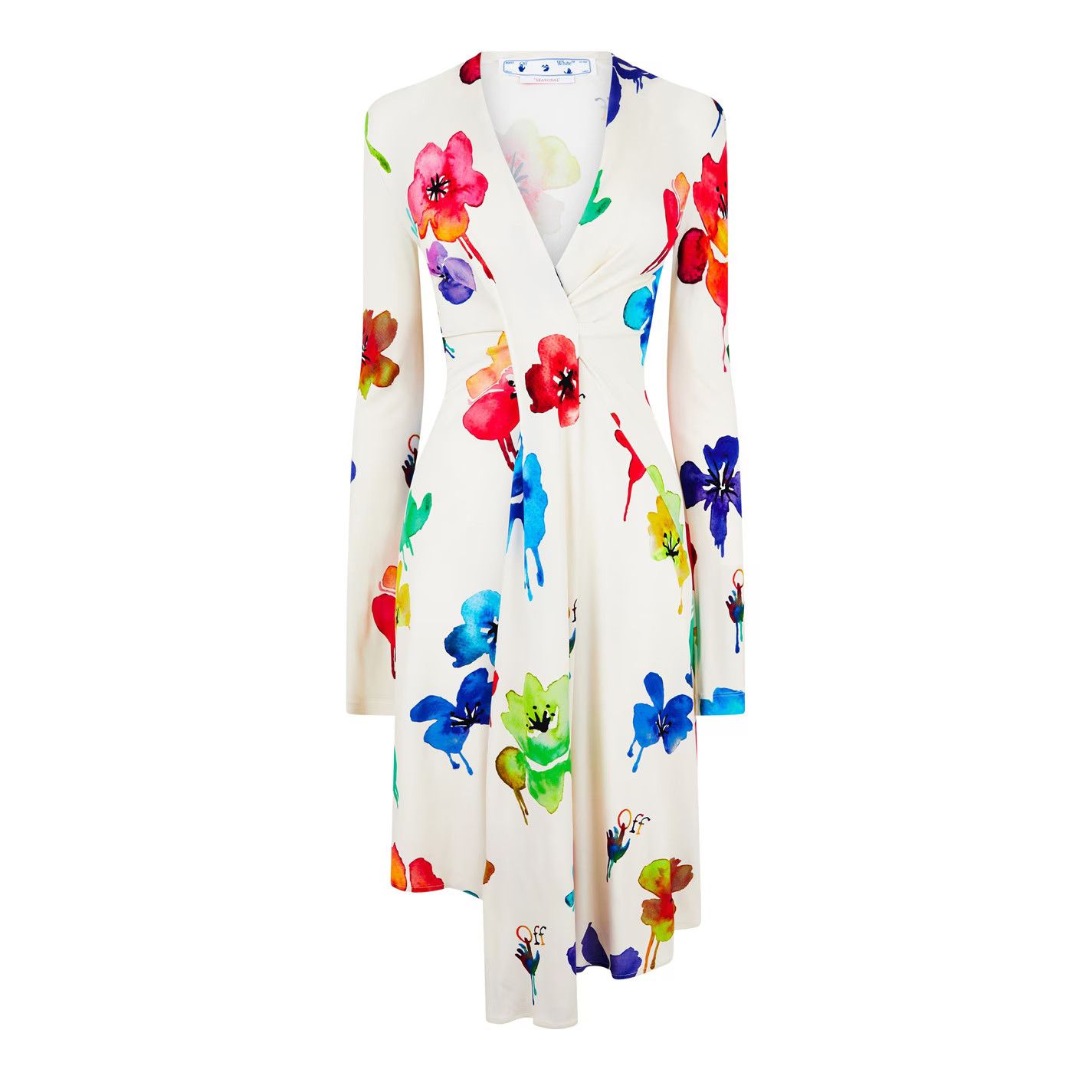 Off-White o1g2r1mq0125 Midi Dress in Multicolor Size S / US 4 / IT 40 - 1 Thumbnail