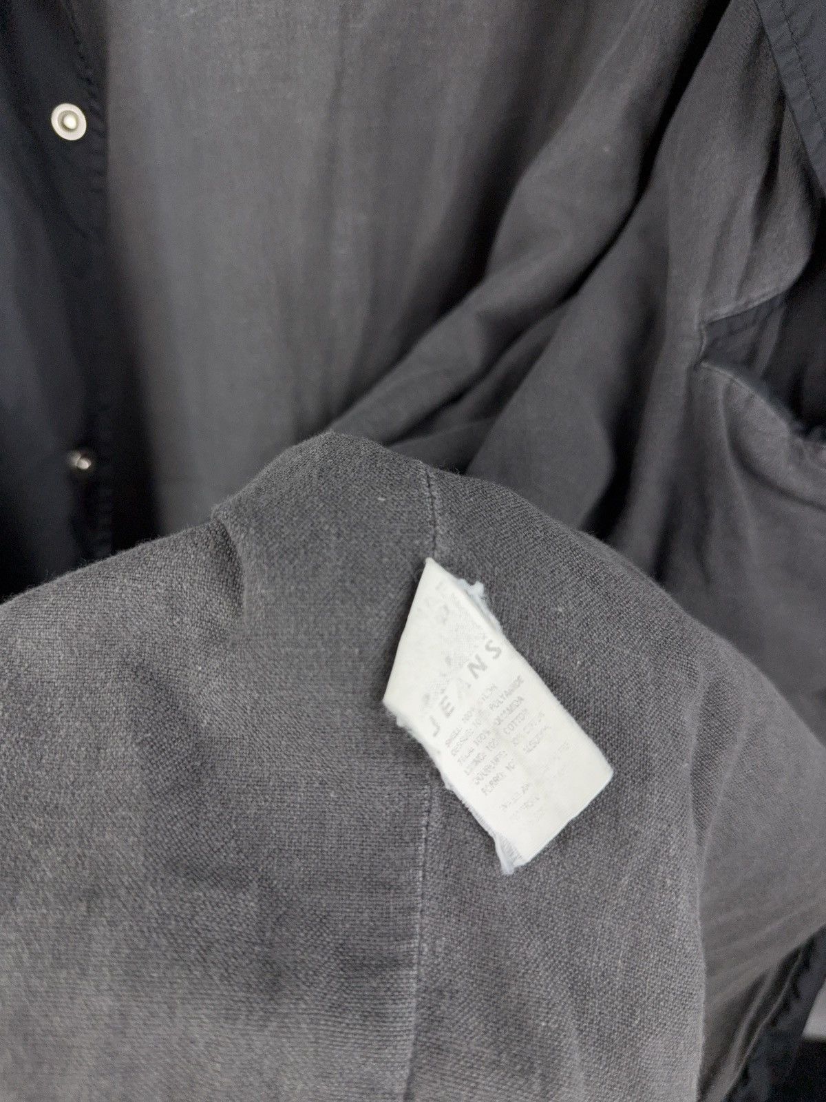 Issey Miyake × Japanese Brand × Vintage Vintage 90s NAF NAF Jeans Black Windbreaker Jacket Logo Size US L / EU 52-54 / 3 - 12 Thumbnail