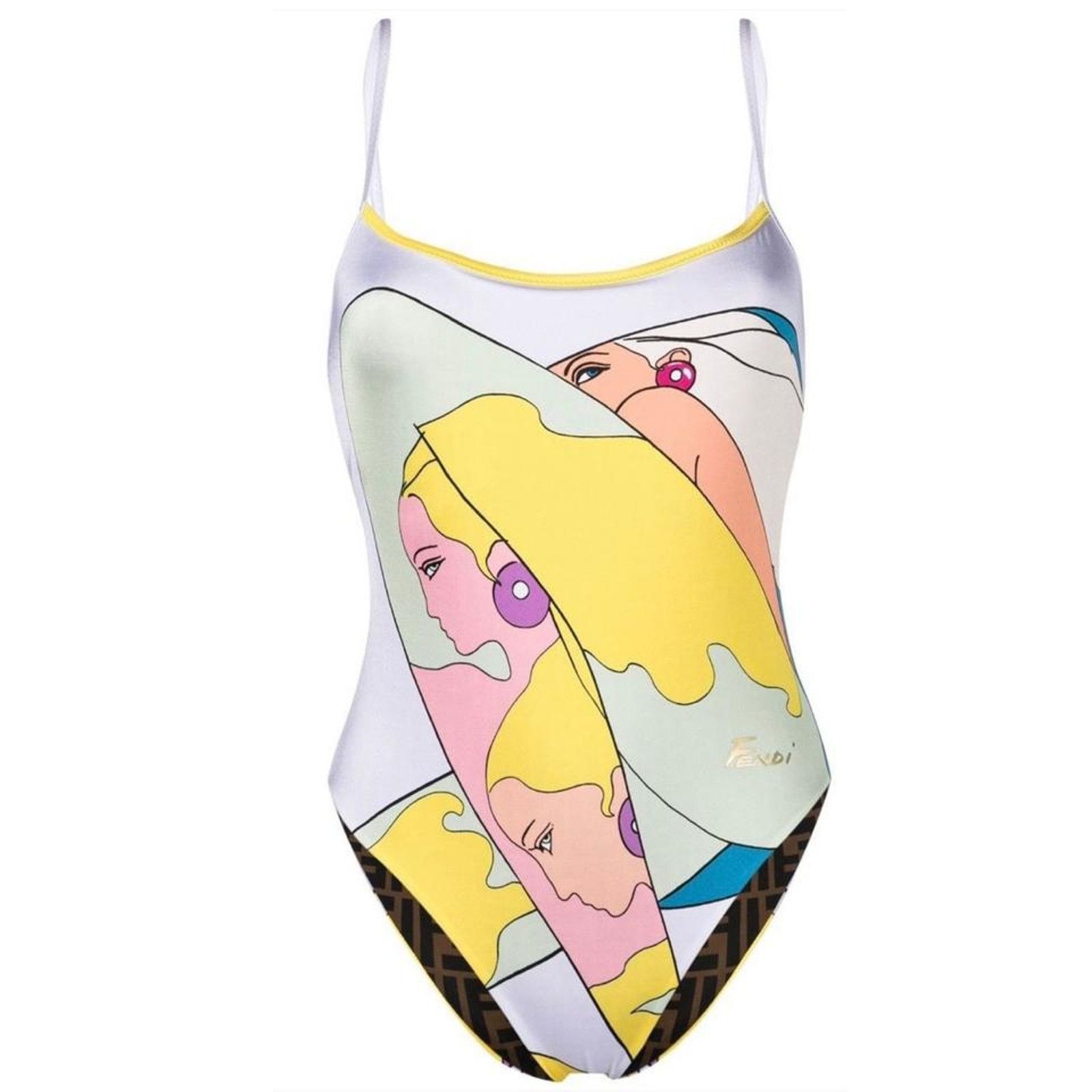 Fendi Fendirama Hairdo Girls FF logo reversible swimsuit bodysuit Size M / US 6-8 / IT 42-44 - 1 Thumbnail