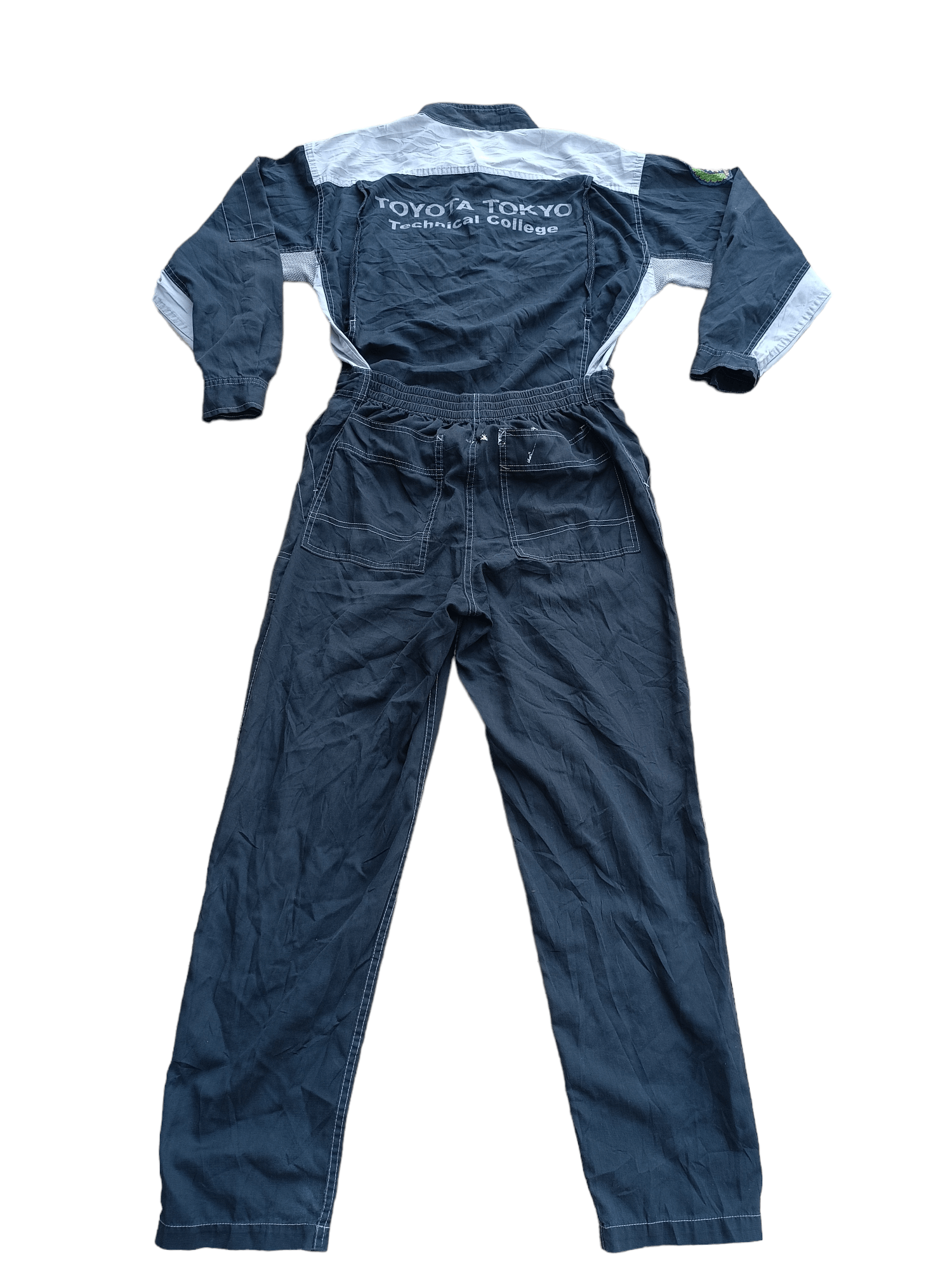 image of Vintage Toyota Tokyo Technical College 3 Monkey Coveralls, Men's (Size 30)