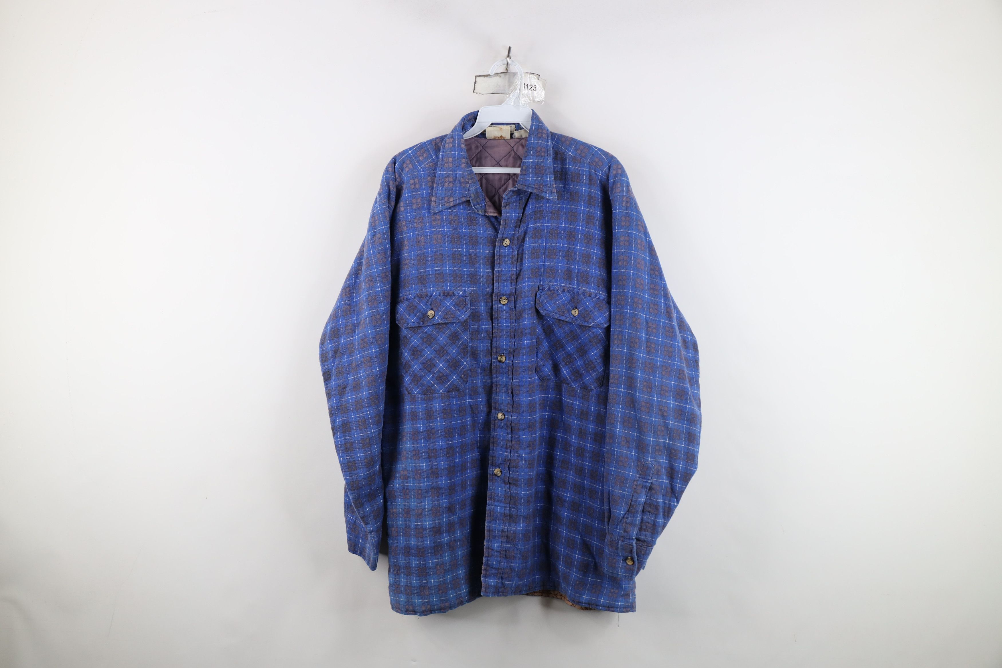 Lee Vintage 70s Lee Flannel Button Shirt Jacket Jac Shirt Size US L / EU 52-54 / 3 - 1 Thumbnail