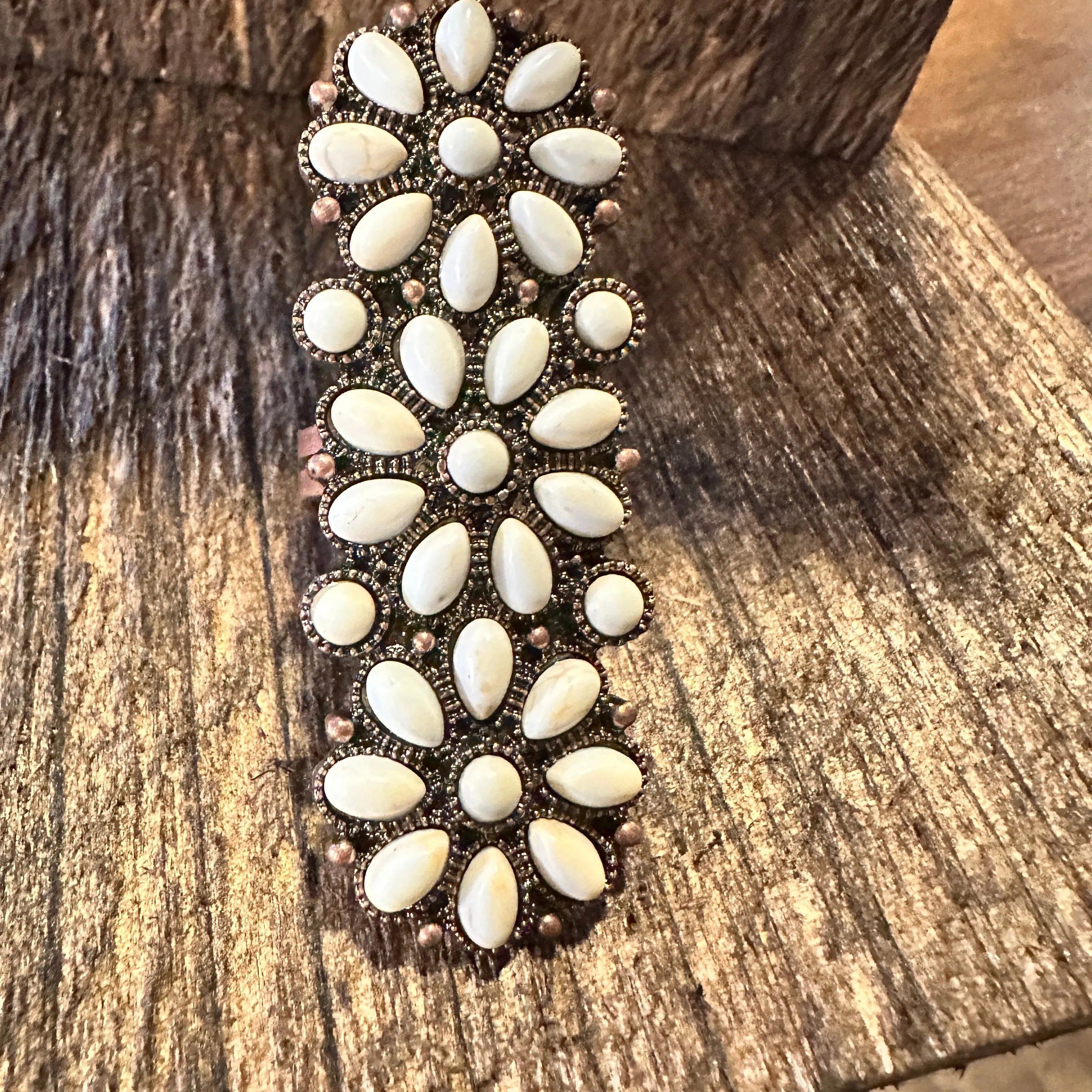 Other Western Boho Hippie Triple Stone Floral Concho Cuff Ring: Co Size ONE SIZE - 1 Thumbnail