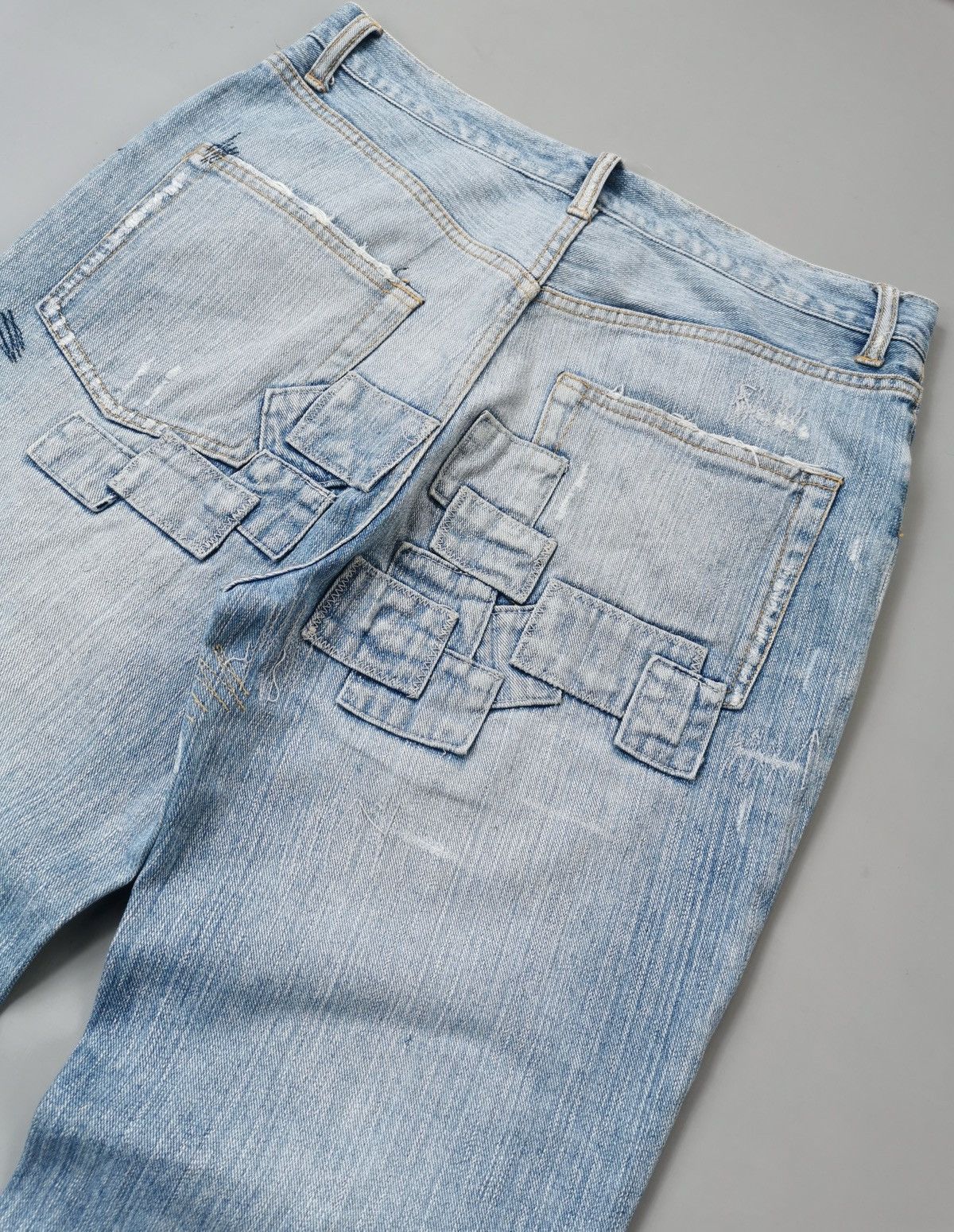 14th Addiction TTU Japan Patchwork Square Distressed Denim Jeans Size US 31 - 2 Thumbnail