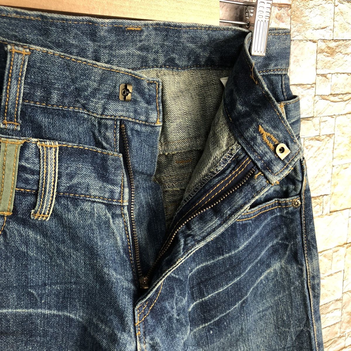 Japanese Brand Le John Blue Double Waist Denim Pants #A159 Size US 26 / EU 42 - 14 Thumbnail