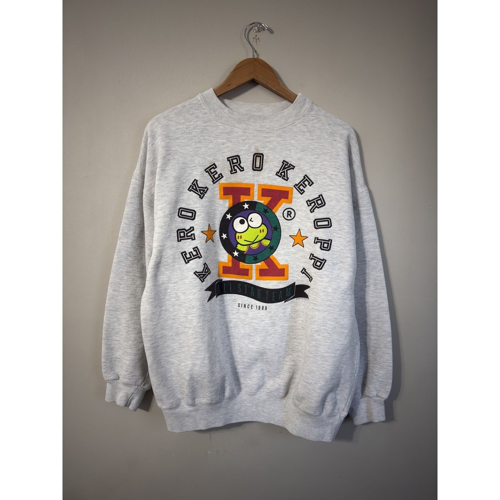 Vintage 90s Sanrio Keroppi Sweatshirt Hello Kitty 1993 XL