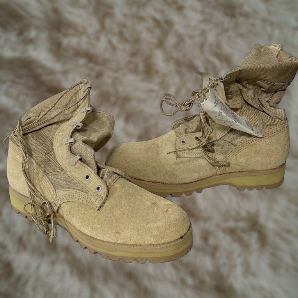 Vintage Altama Boots Combat Mens 10.5 R Suede Leather Tan Army Size US 11 / EU 44 - 1 Thumbnail