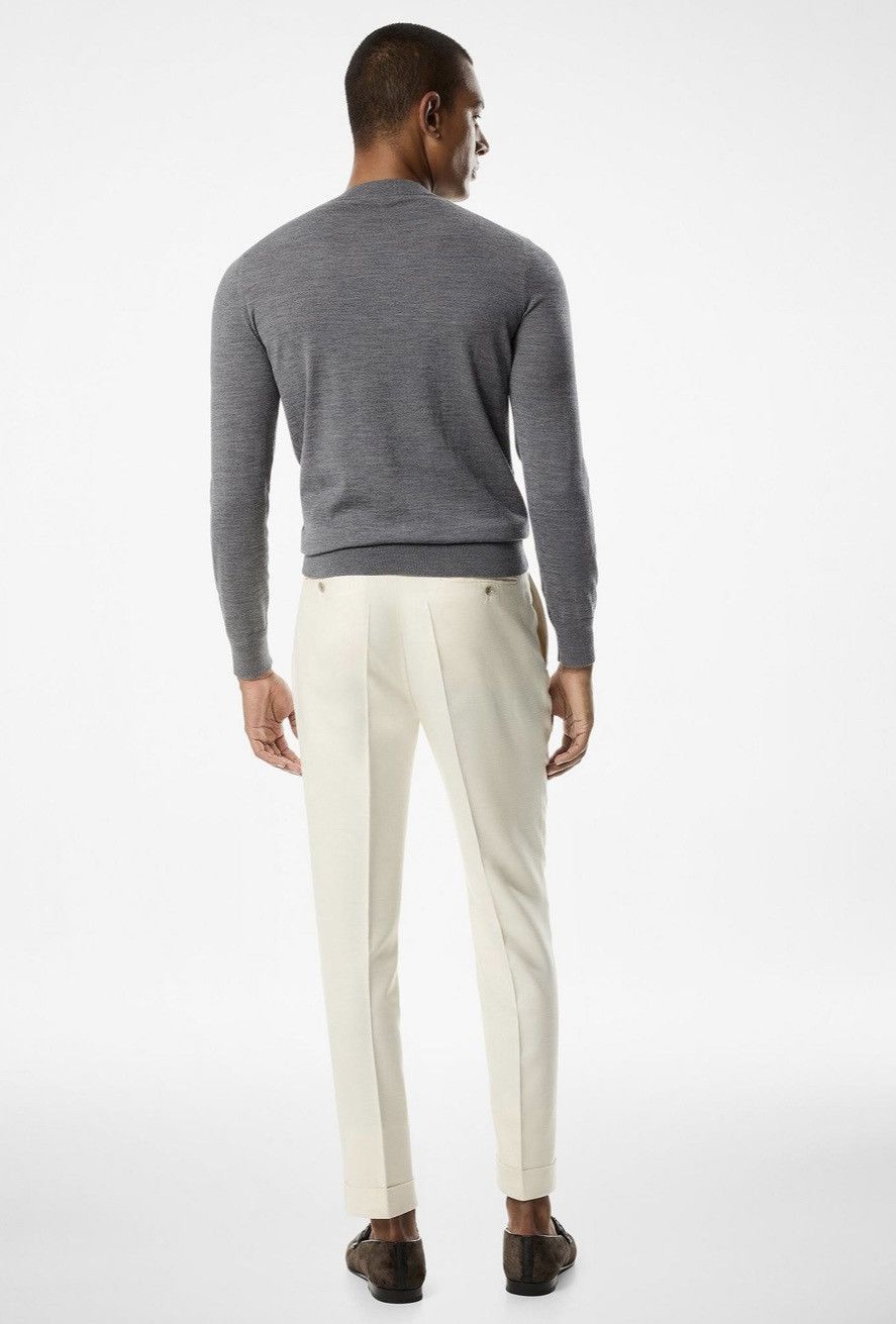 TOM FORD FINE GAUGE MERINO CREWNECK COLOUR CHARCOAL GREY 52