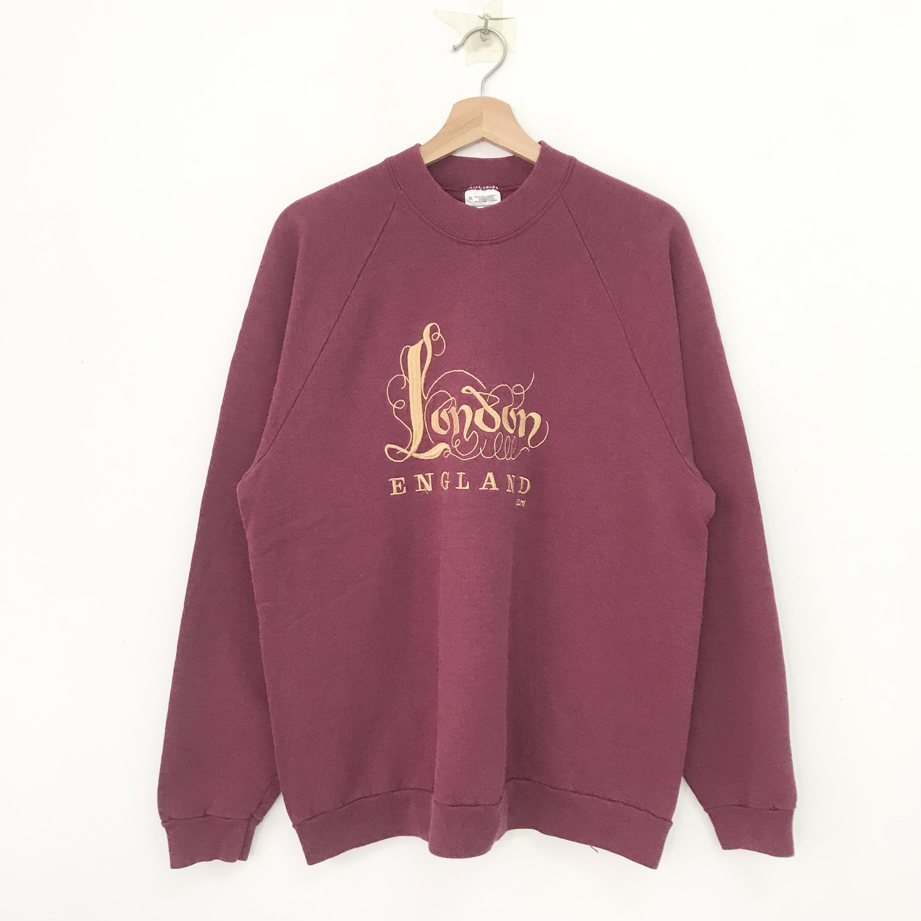 Wax London Vintage London Maroon Sweatshirt Large London - 550 Size US L / EU 52-54 / 3 - 1 Thumbnail