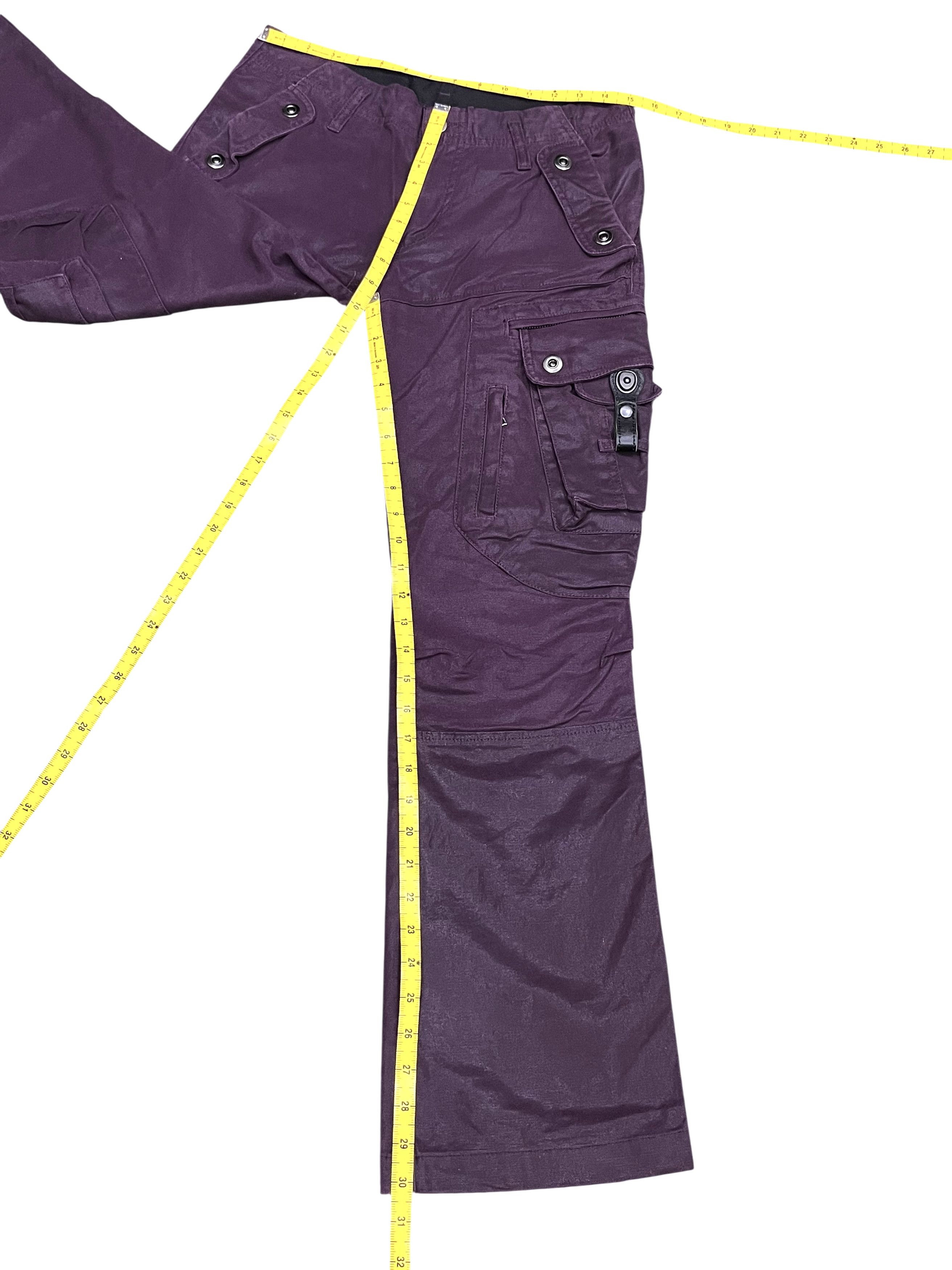Tornado Mart Tornado Mart Waxed Cargo Flare Pants - Rare Japan Streetwear Size US 30 / EU 46 - 13 Thumbnail