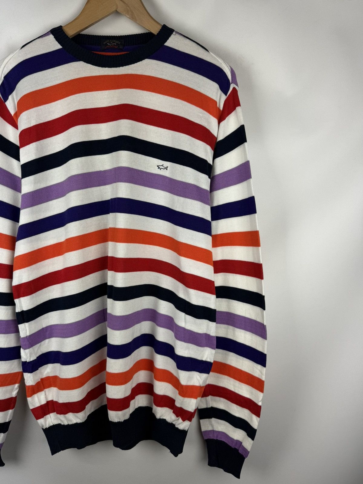Paul & Shark Paul & Shark Men’s Striped Knitted Crewneck Sweater Pullover Size US XXL / EU 58 / 5 - 3 Thumbnail