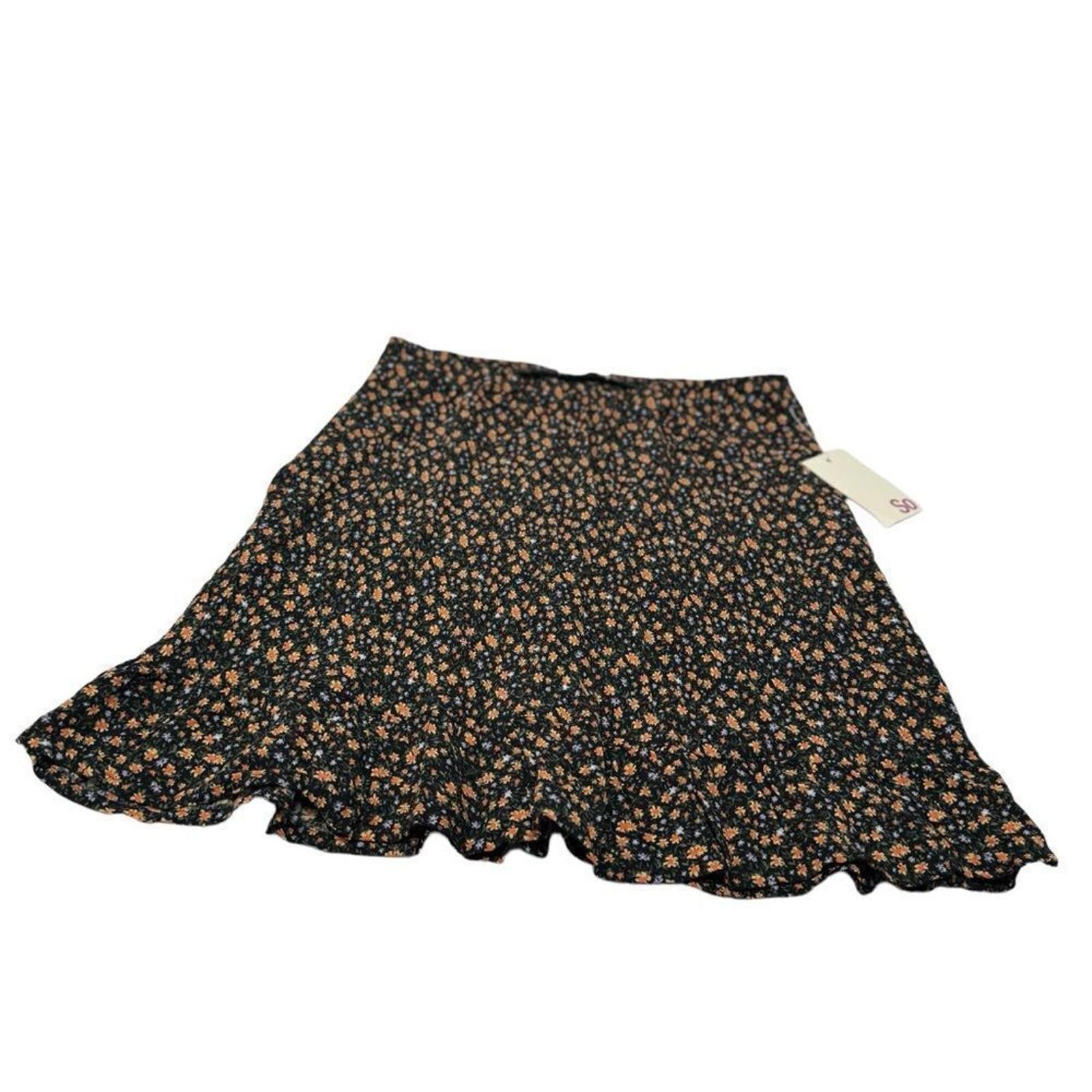 Anti Social Social Club NWT. SO Simple Ruffle Hem Floral Skirt. Small. Size 28" / US 6 / IT 42 - 2 Thumbnail