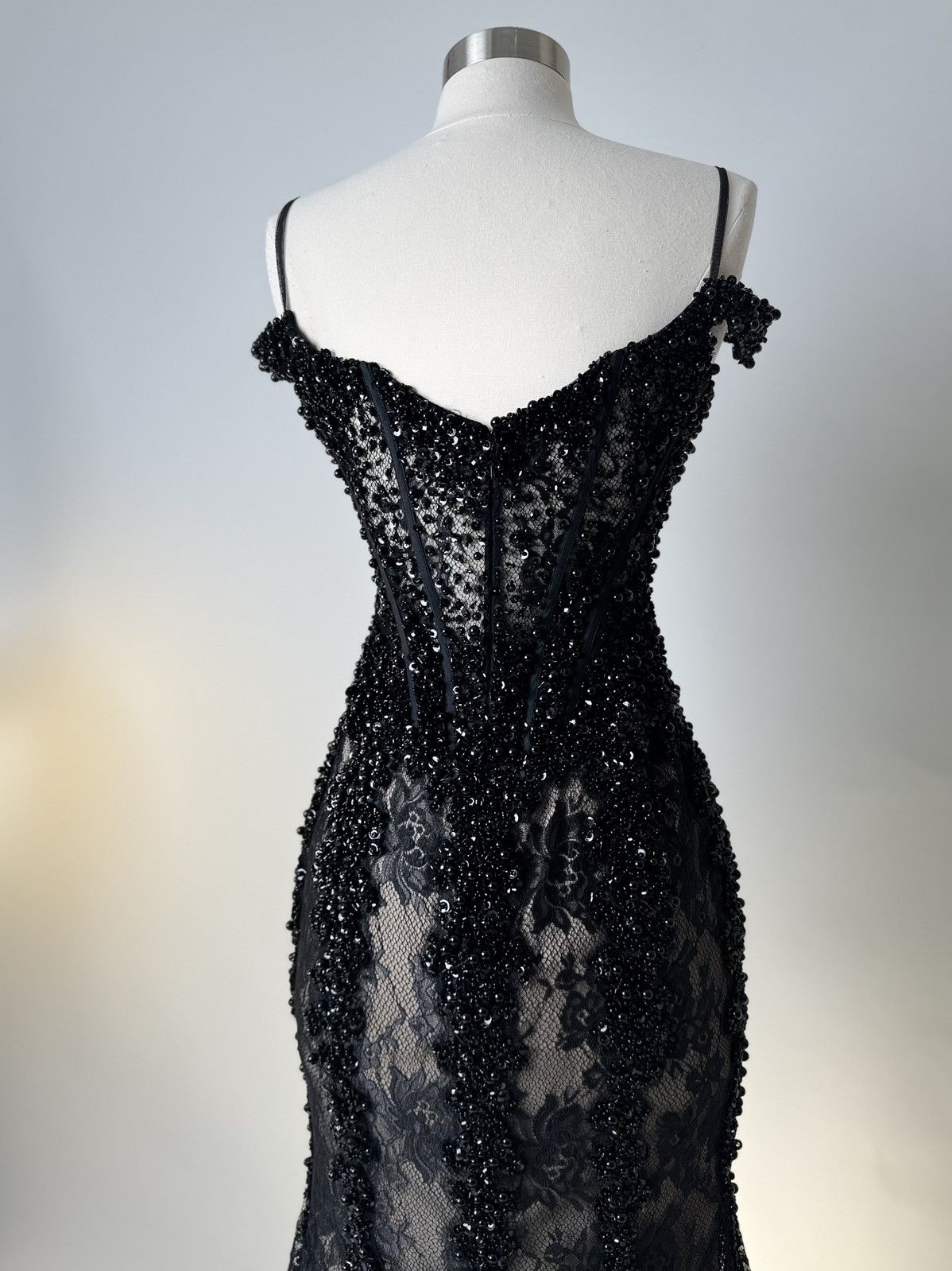 Other Brand New US 2 Jovani Black Beaded Maxi Dress Size XS / US 0-2 / IT 36-38 - 6 Thumbnail