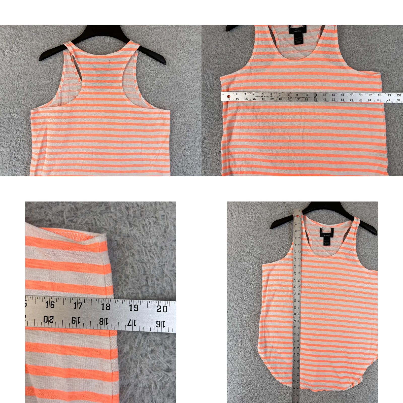 Vintage Stussy Shirt Women Medium Orange White Stripe Tank Top Beach Pool Resort Size M / US 6-8 / IT 42-44 - 8 Thumbnail