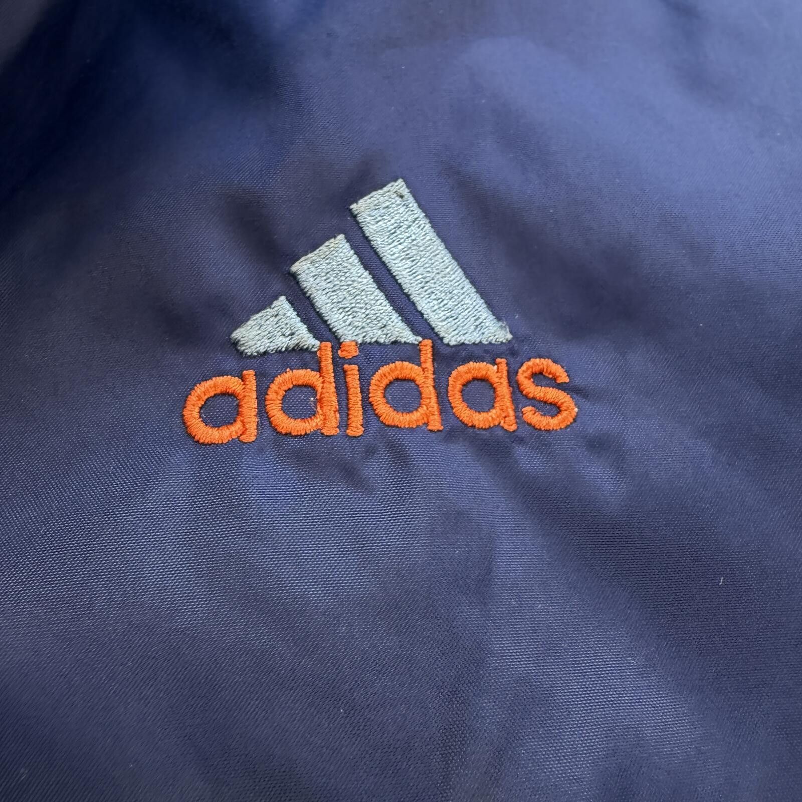 Adidas Vintage Y2K Adidas Hooded Windbreaker Jacket Youth M Navy Size US M / EU 48-50 / 2 - 6 Thumbnail