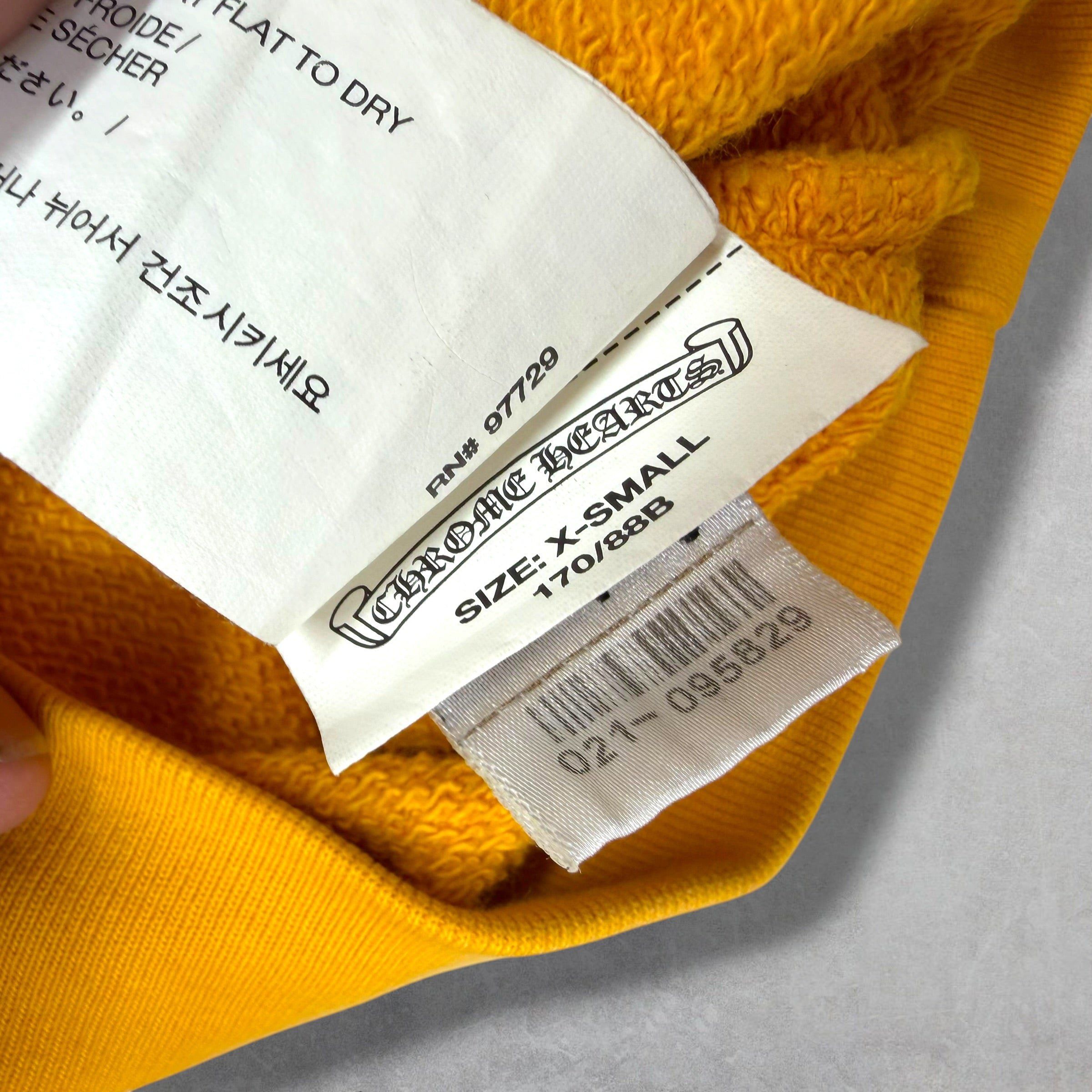 Chrome Hearts Chrome Hearts Matty Boy 'Call Me' Yellow Hoodie XS Size US XS / EU 42 / 0 - 6 Thumbnail