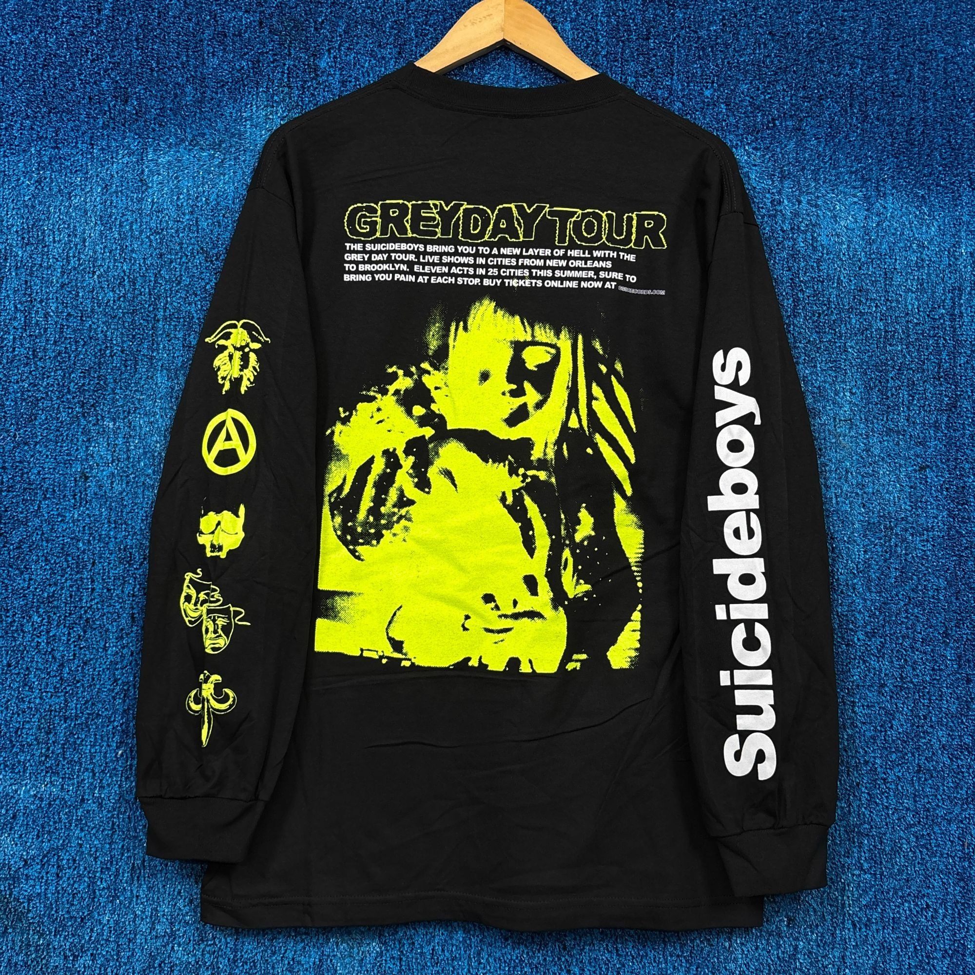G59 Records × Rap Tees Suicide boys grey day long sleeve tee Camo