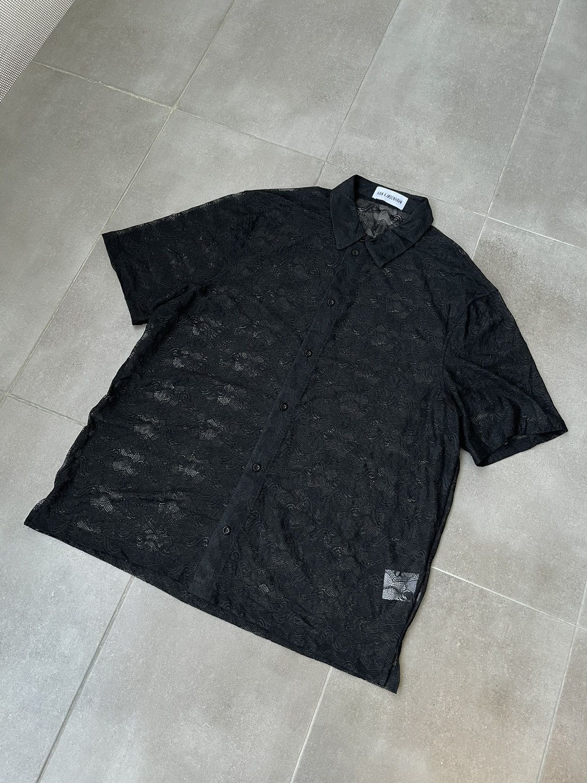 Han Kjobenhavn !DS! SS23 Han Kjobenhavn Lace Monogram Black Summer Shirt Size US M / EU 48-50 / 2 - 9 Thumbnail