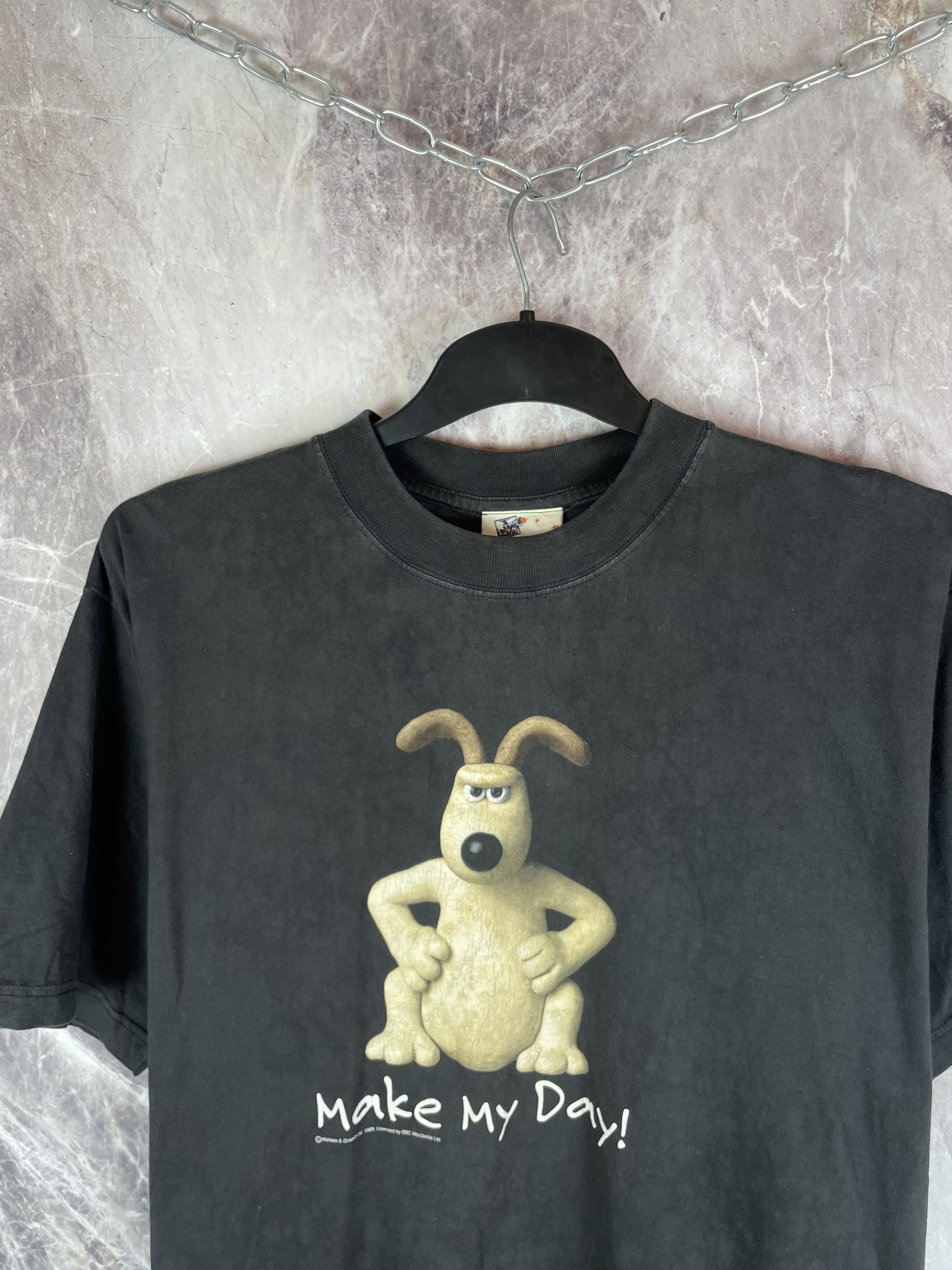 Vintage 1989 Wallace And Gromit Make My Day Dog Vintage T-Shirt Tee Size US XL / EU 56 / 4 - 3 Thumbnail