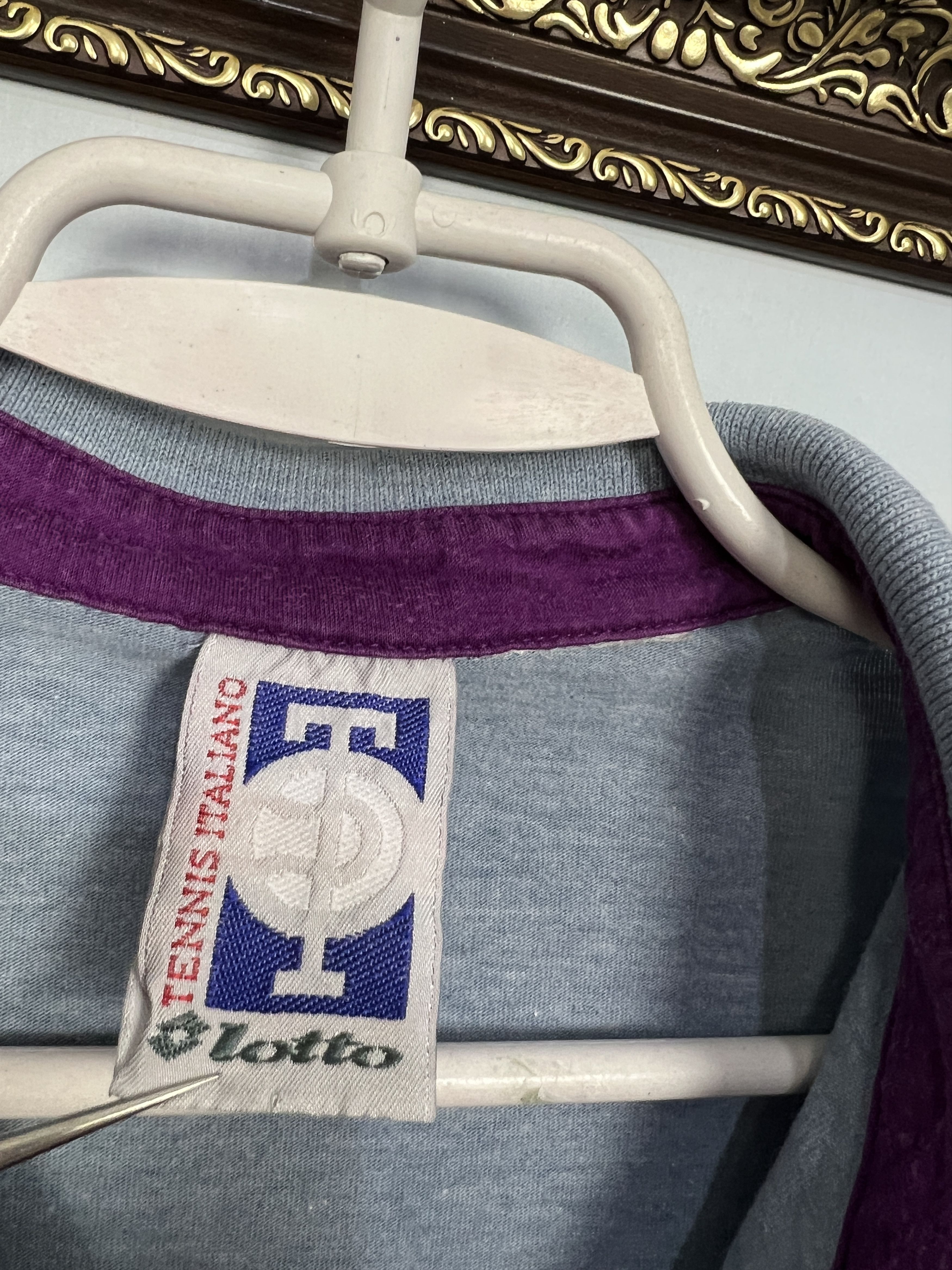Lotto Sport VIntage Becker Tennis Polo Shirt Rare Jersey Trikot Sport Size US L / EU 52-54 / 3 - 5 Thumbnail