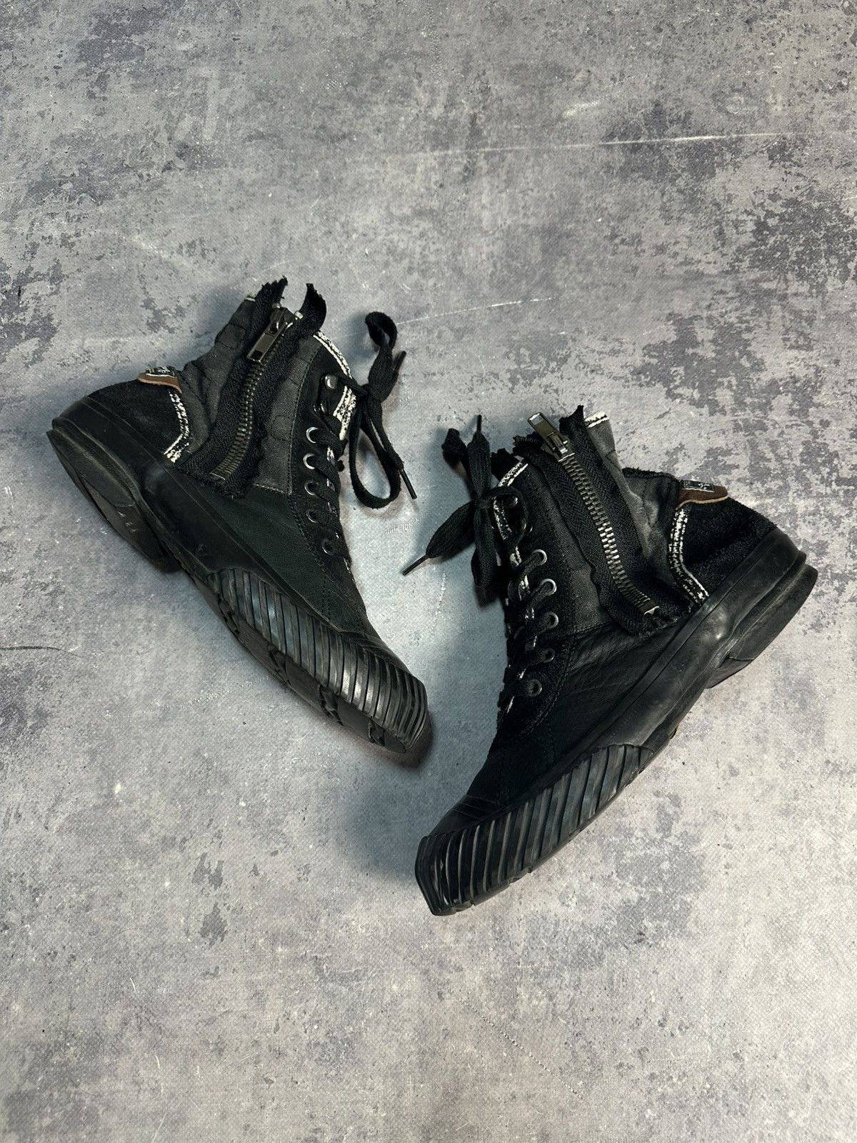 Replay Vintage washed leather combat boots y2k Dirk bikkembergs Size US 9 / EU 42 - 1 Thumbnail