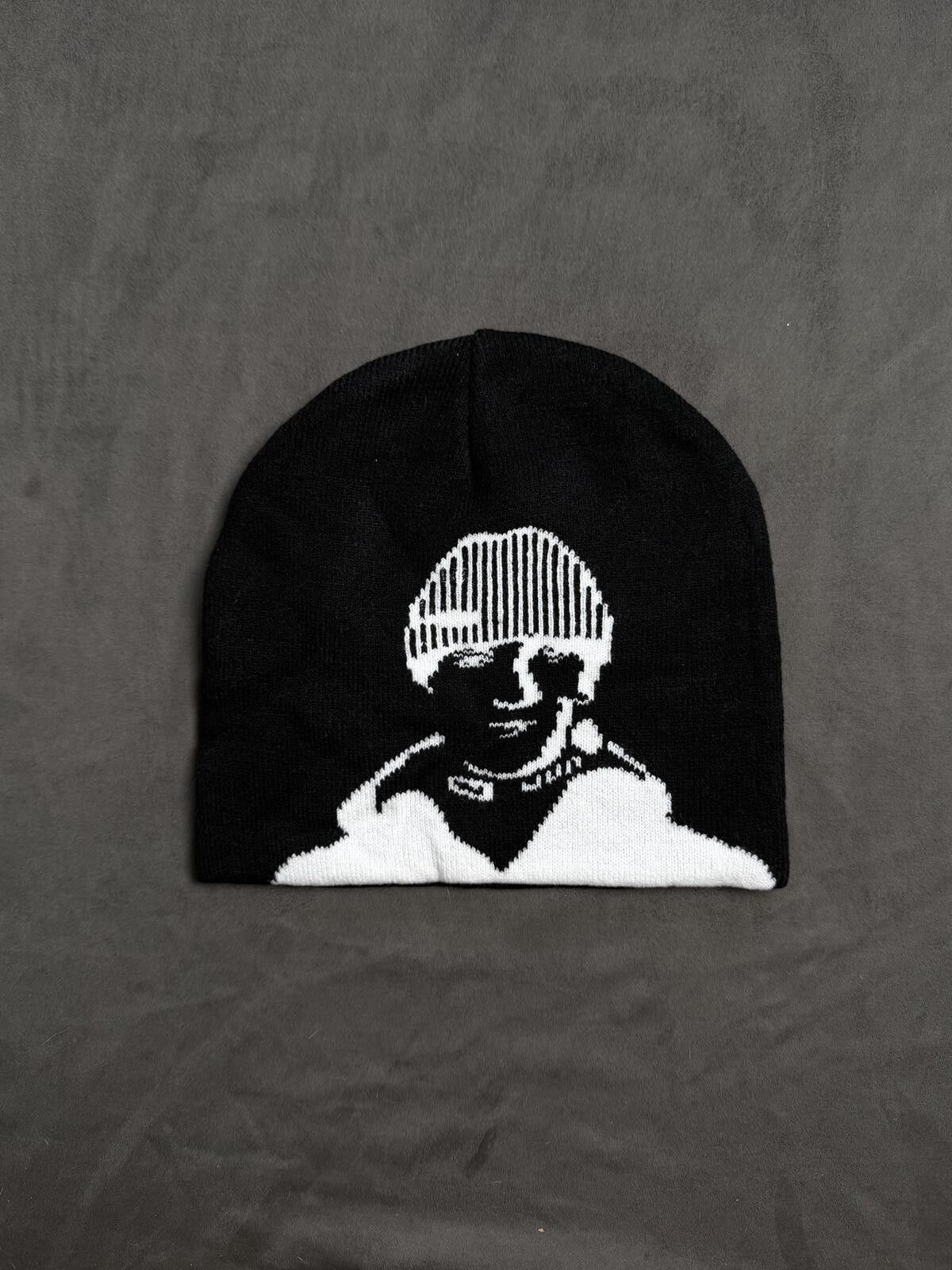 Japanese Brand Capeesh Dani's Pro Model Graphic No Cuff Knit Beanie Hat Blk Size ONE SIZE - 1 Thumbnail