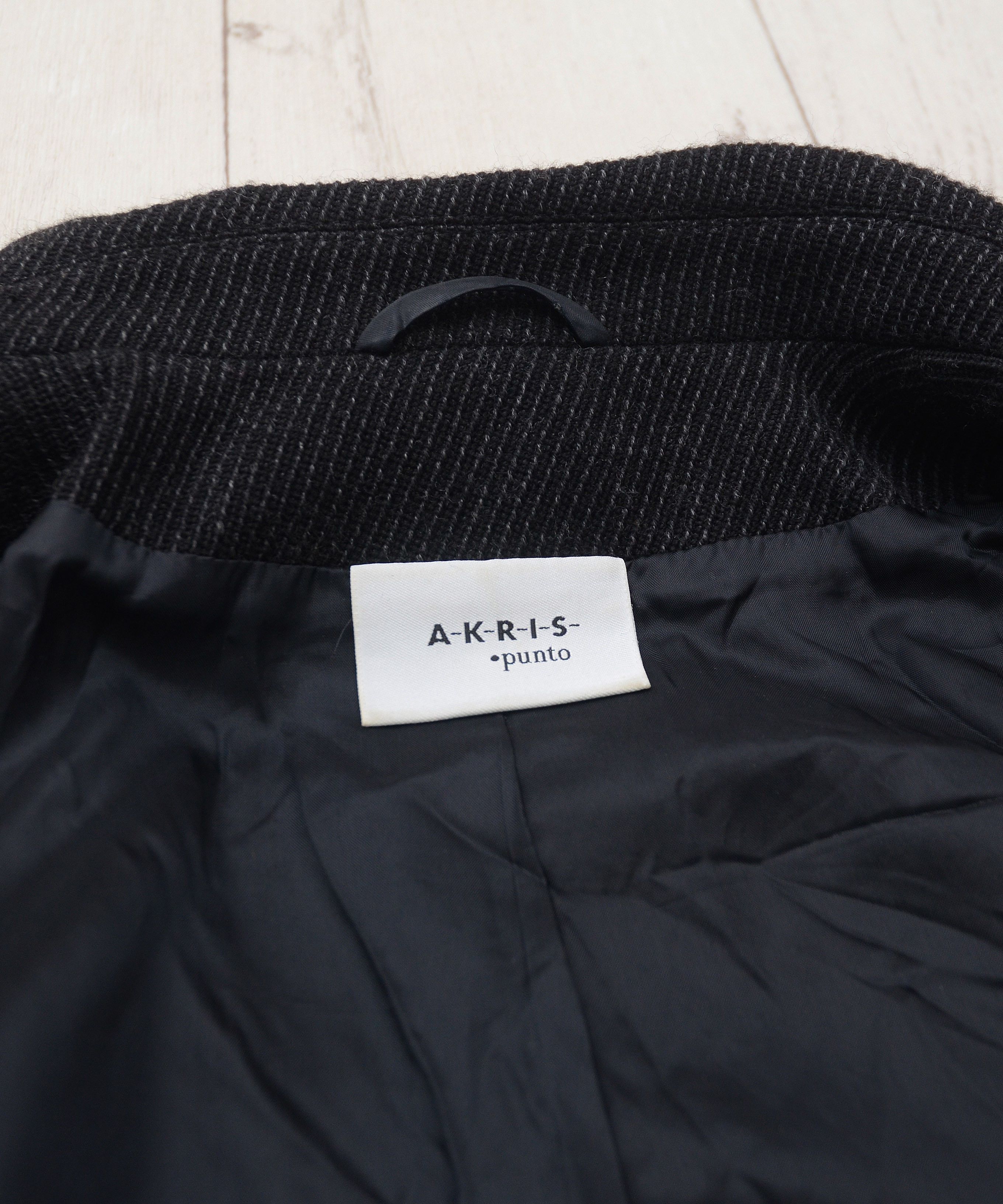 Akris × Designer Luxury Akris Punto Black Wool Coat Blazer Jacket Coudroy Size M / US 6-8 / IT 42-44 - 9 Thumbnail