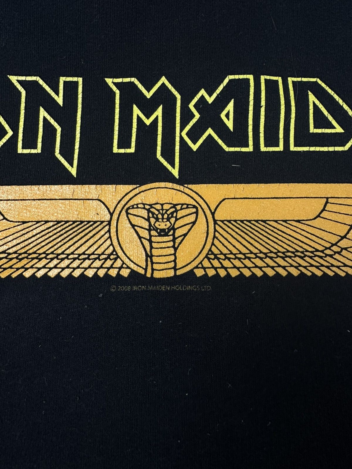 Iron Maiden Vintage 2008 Iron Maiden Powerslave Album Band Black Hoodie Size US L / EU 52-54 / 3 - 6 Thumbnail
