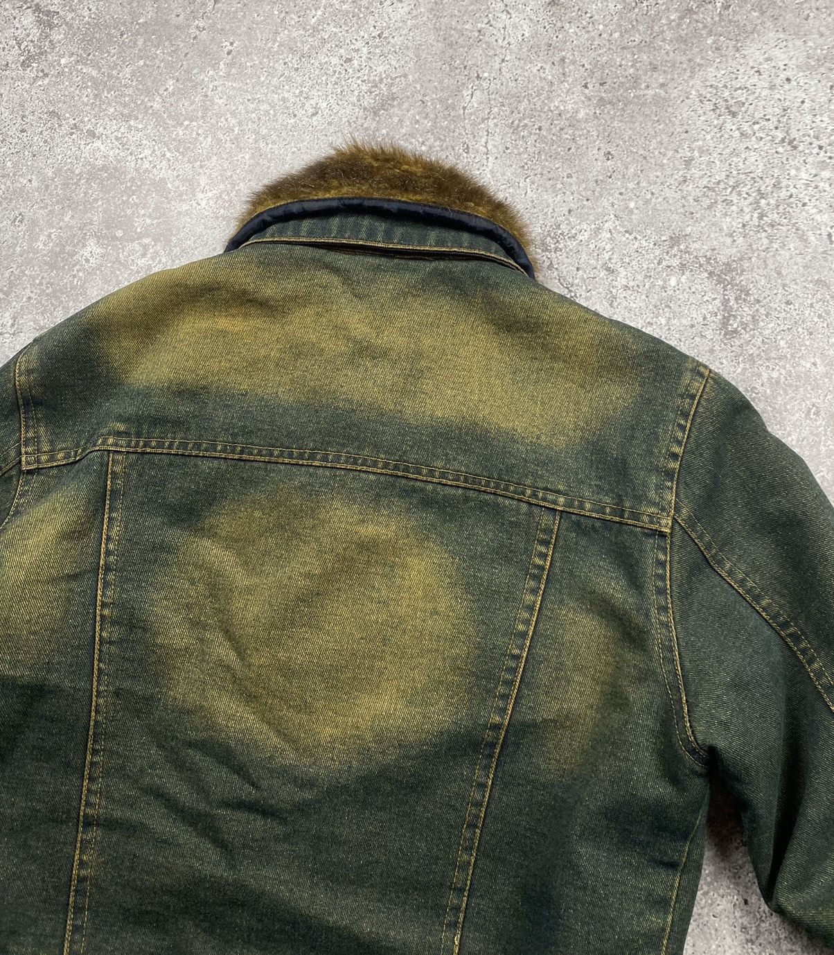 Japanese Brand × Le Grande Bleu (L.G.B.) × Vintage BOXY Fur Collar Denim Jacket Vintage Cropped Y2K 90s Size US S / EU 44-46 / 1 - 13 Thumbnail