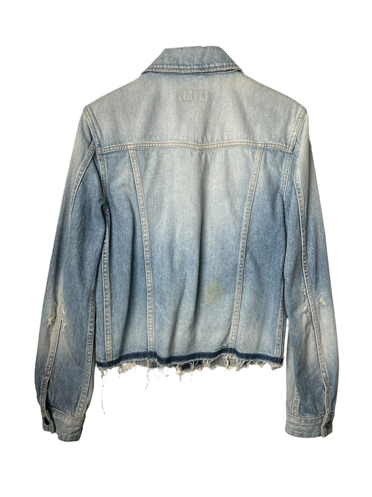 Saint Laurent Paris Saint Laurent Anthony Vaccarello Distressed Denim Jacket Size US XS / EU 42 / 0 - 2 Thumbnail