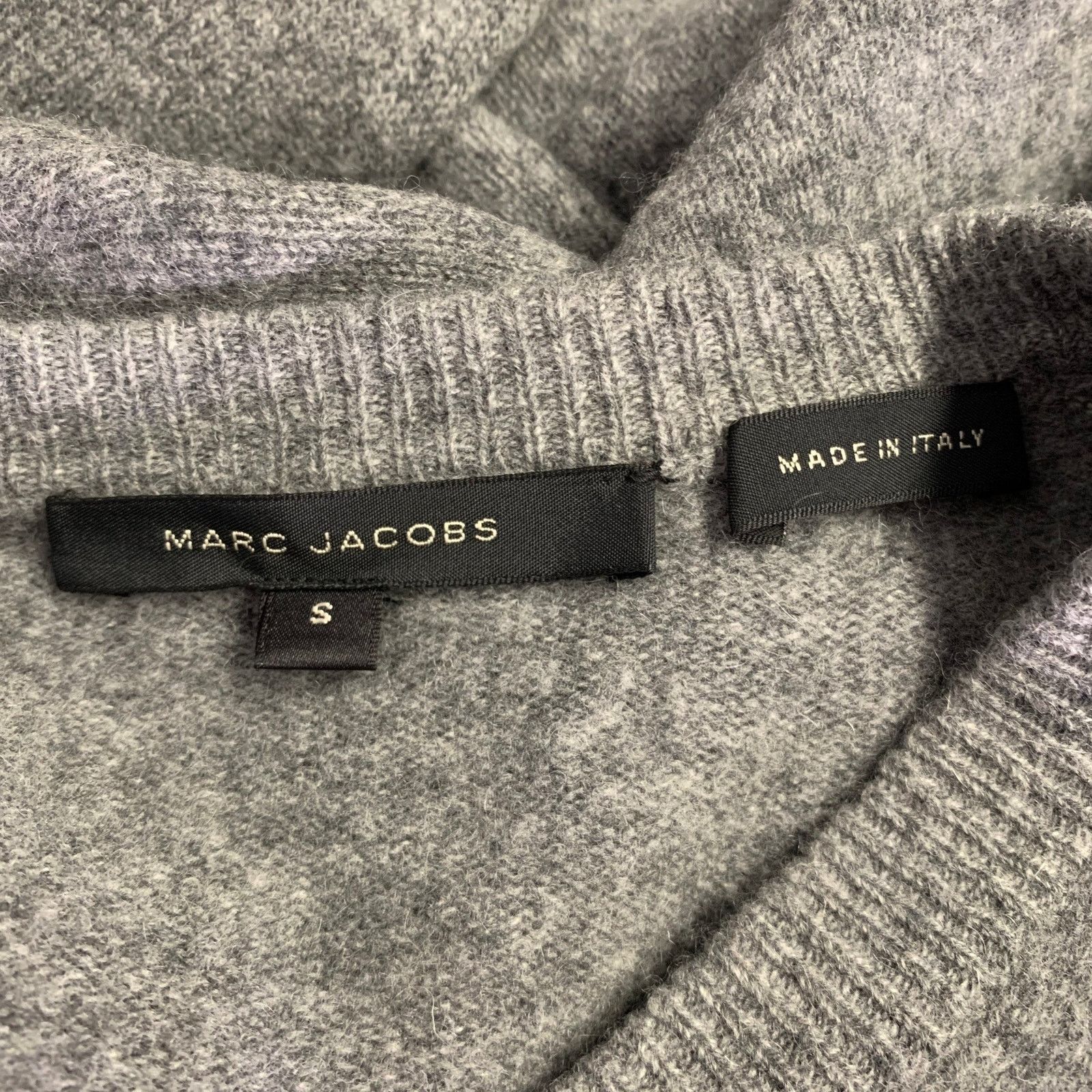 Marc Jacobs Size S Grey Heather Knit Wool Cashmere V-Neck Sweater Size US S / EU 44-46 / 1 - 4 Thumbnail