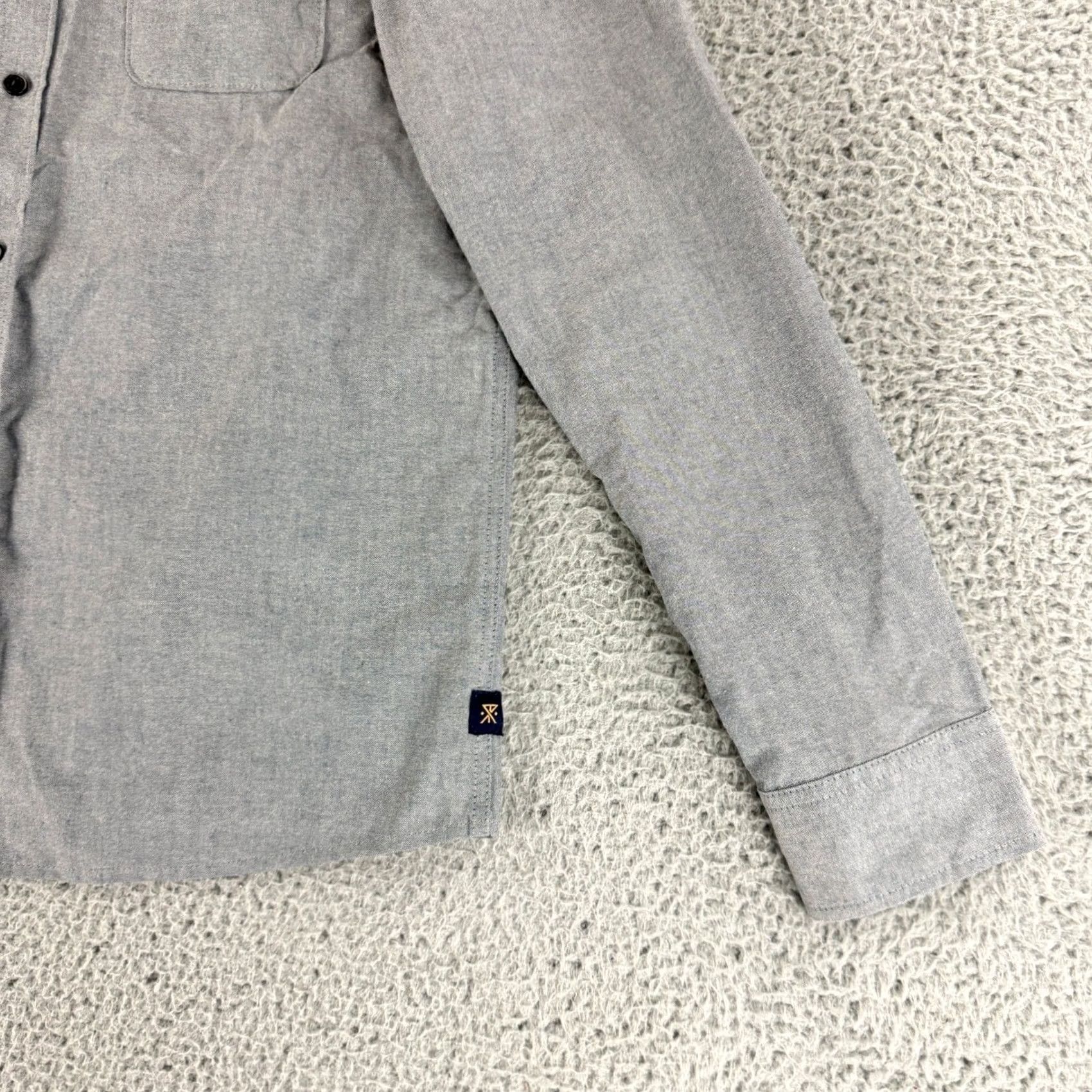 Roark Roark Button-Down Shirt Mens M Grey Organic Cotton Classic Fit Long Sleeve Shirt Men Casual Workwear Preppy Vintage: No Size US M / EU 48-50 / 2 - 3 Thumbnail