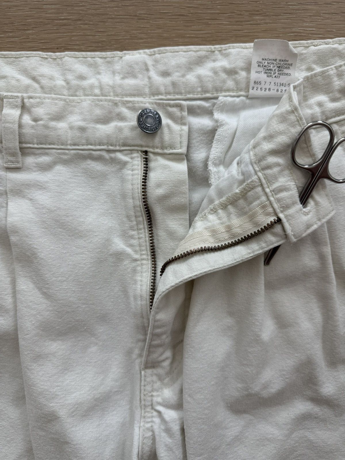 Levi's Vintage 80s White Pleated Levi’s 501 Pants Size 31" - 11 Thumbnail